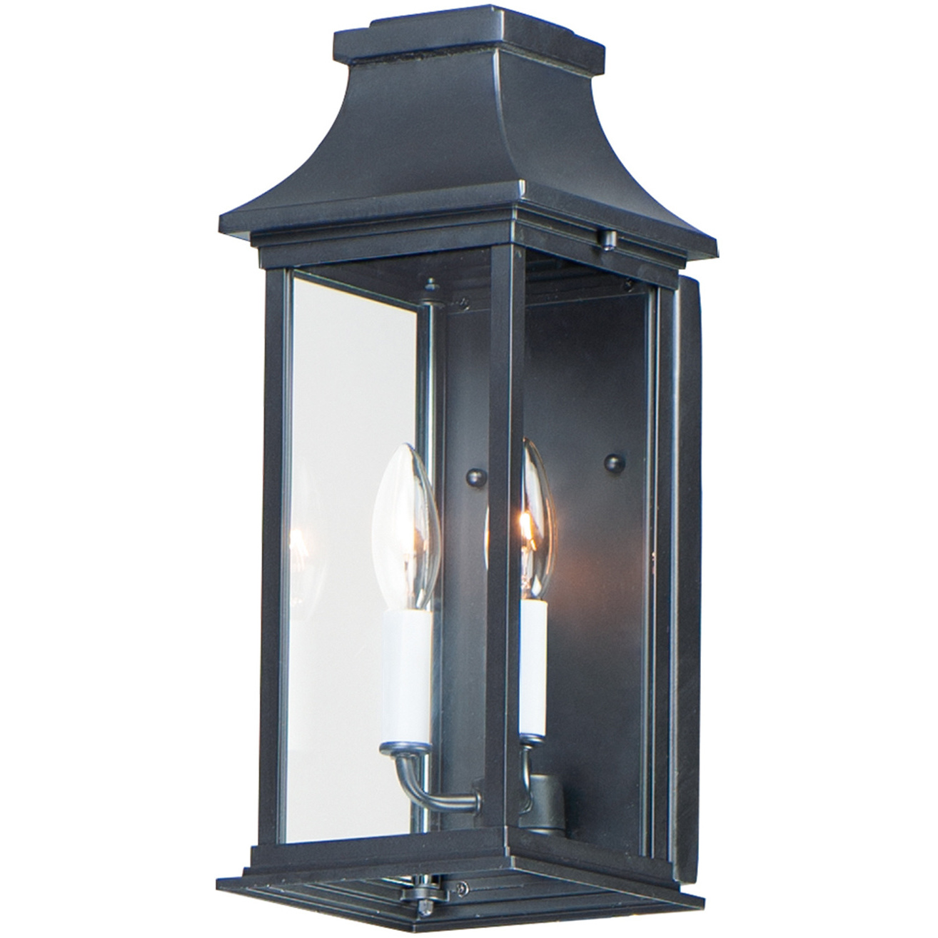 Vicksburg 2 Light 16.25 inch Black Outdoor Wall Mount