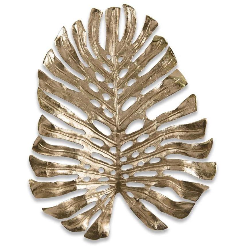 Gilded Palm Leaf Sculpture II Wall Sculpture