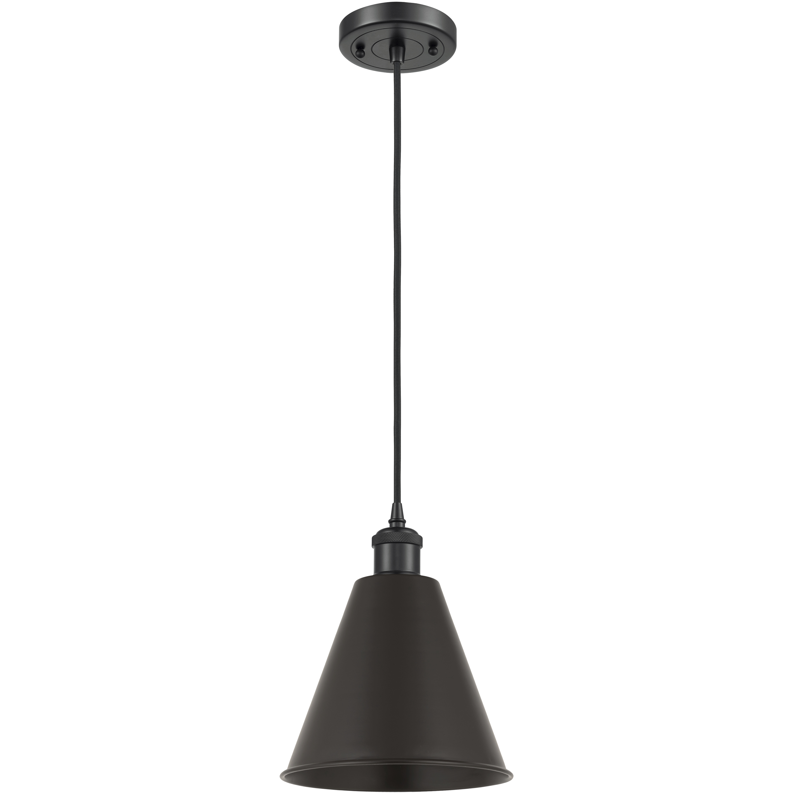 Ballston Cone LED 8 inch Matte Black Mini Pendant Ceiling Light