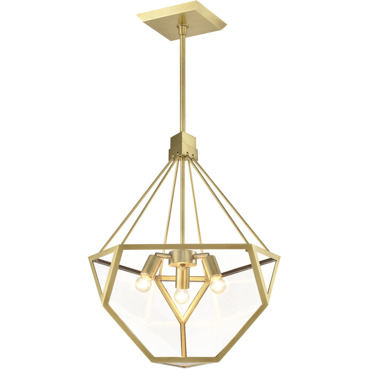 Zeev Lighting MoonBow 3 Light 18 inch Aged Brass Chandelier Ceiling Light  CD10369/3/AGB - Open Box