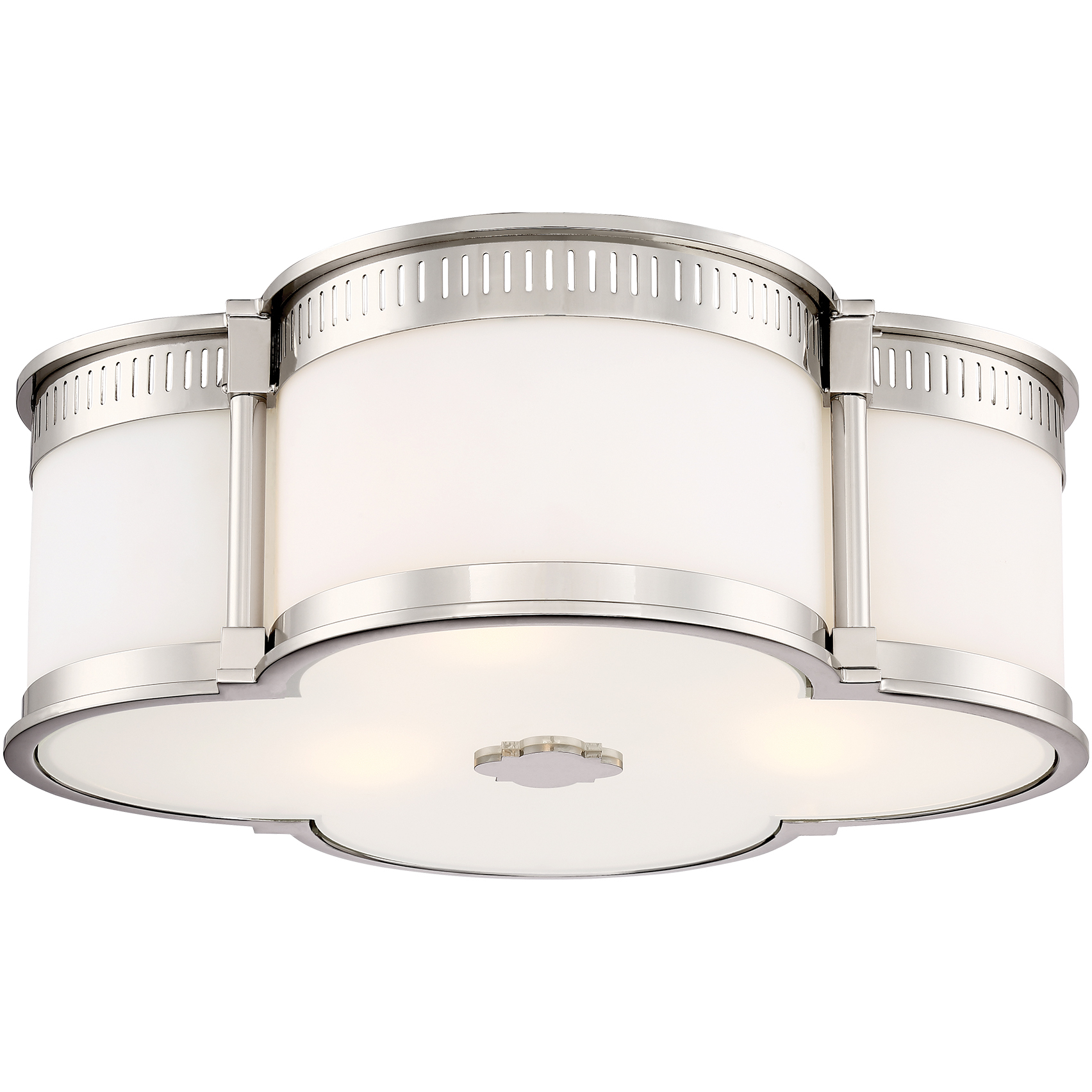 ML LED 16 inch Polished Nickel Flush Mount Ceiling Light