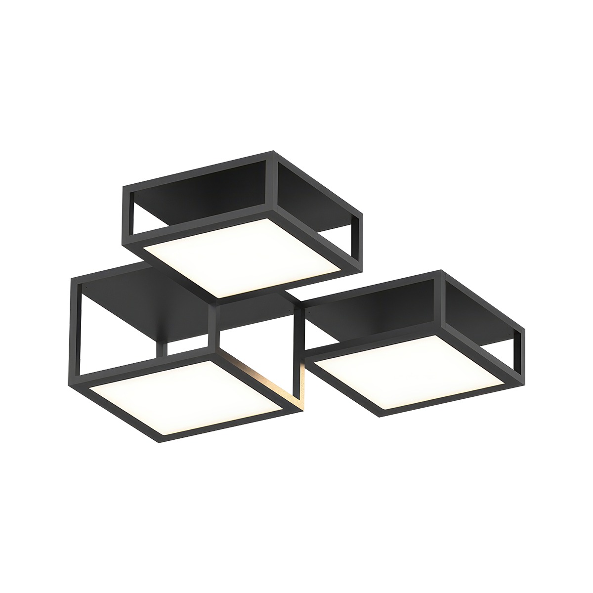 Cubix LED 36.5 inch Satin Black Surface Mount Ceiling Light