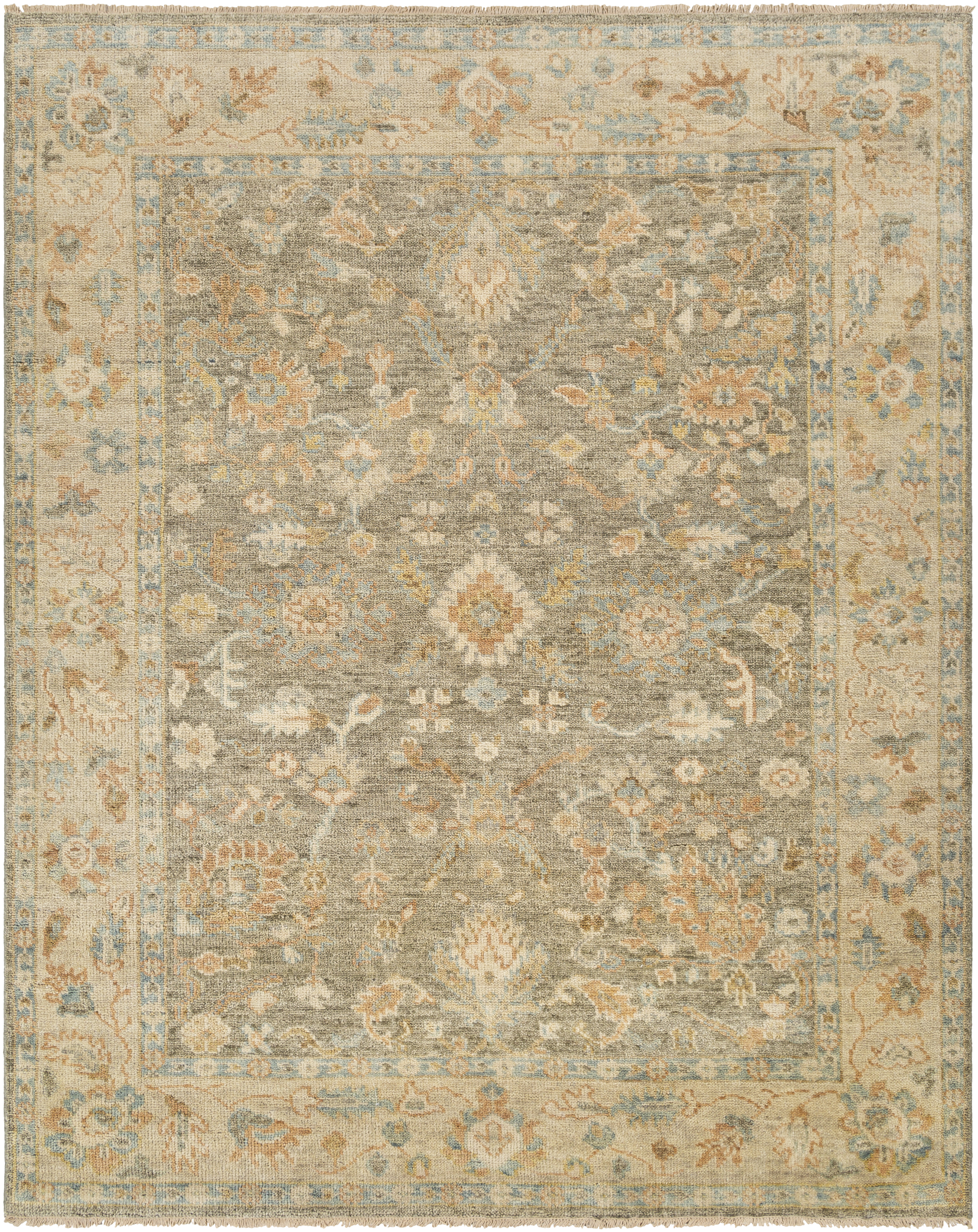Biscayne 108 X 72 inch Medium Gray Rug, Rectangle