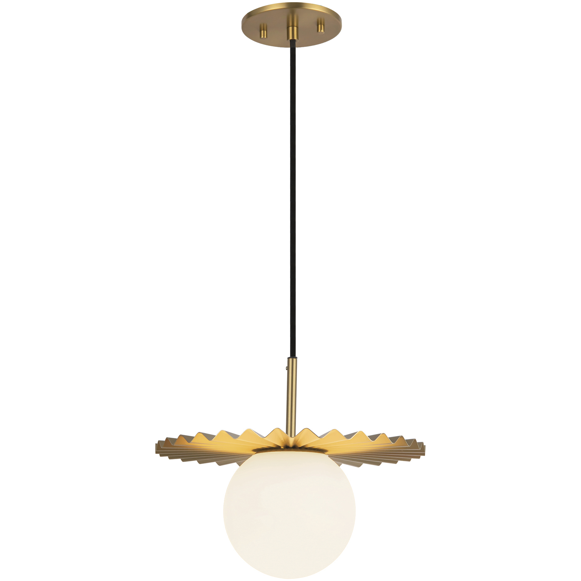 Alora Mood Plume 1 Light 11.88 inch Brushed Gold Pendant Ceiling Light
