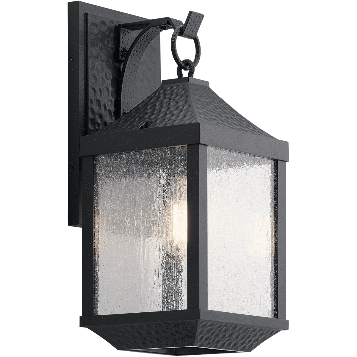 Springfield 1 Light 18 inch Distressed Black Outdoor Wall, Medium