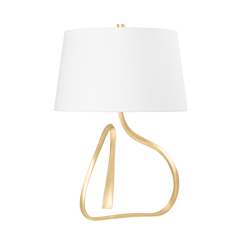 Tharold 26.25 inch 60 watt Vintage Gold Leaf Table Lamp Portable Light