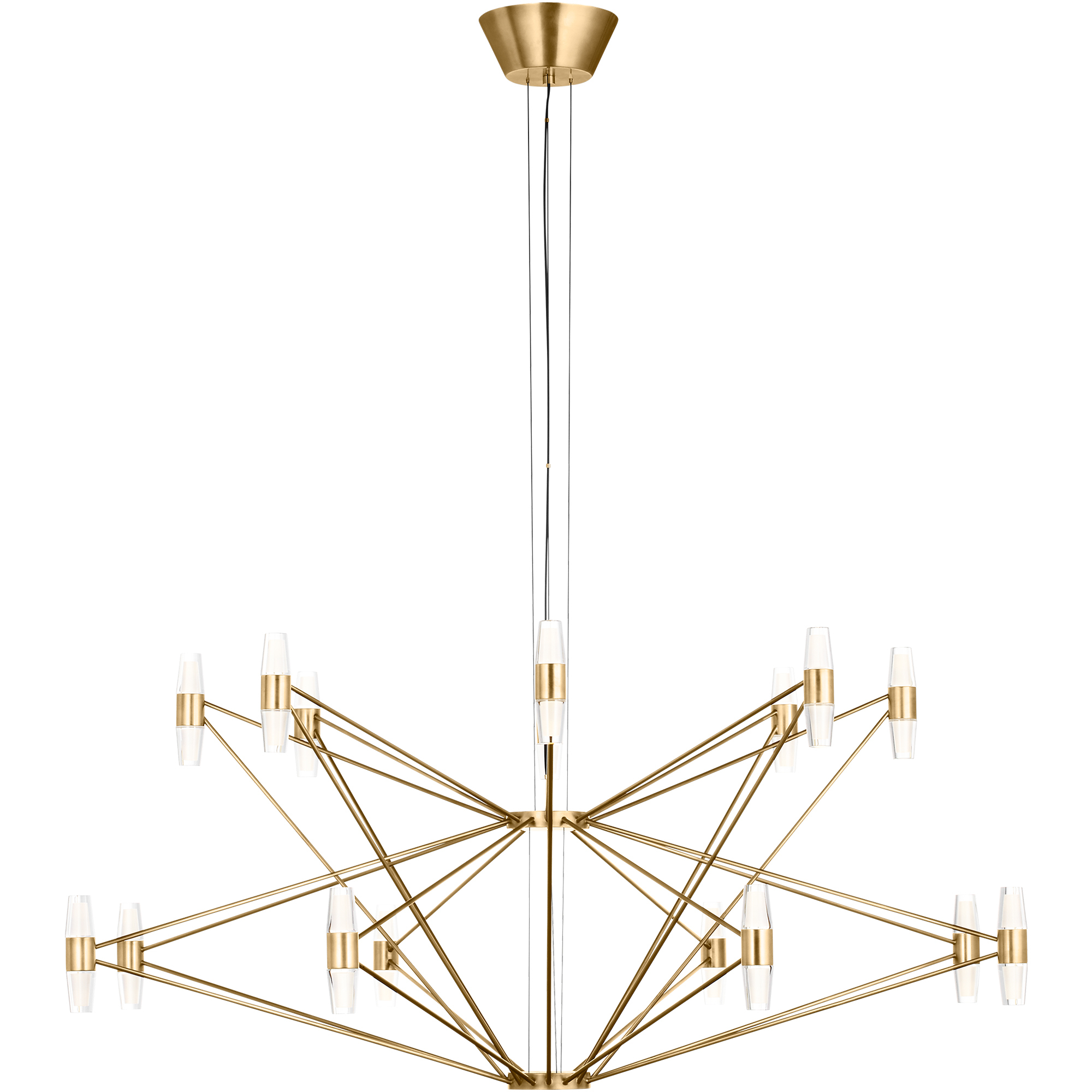 Sean Lavin Lassell 48 Light 46 inch Natural Brass Chandelier Ceiling Light