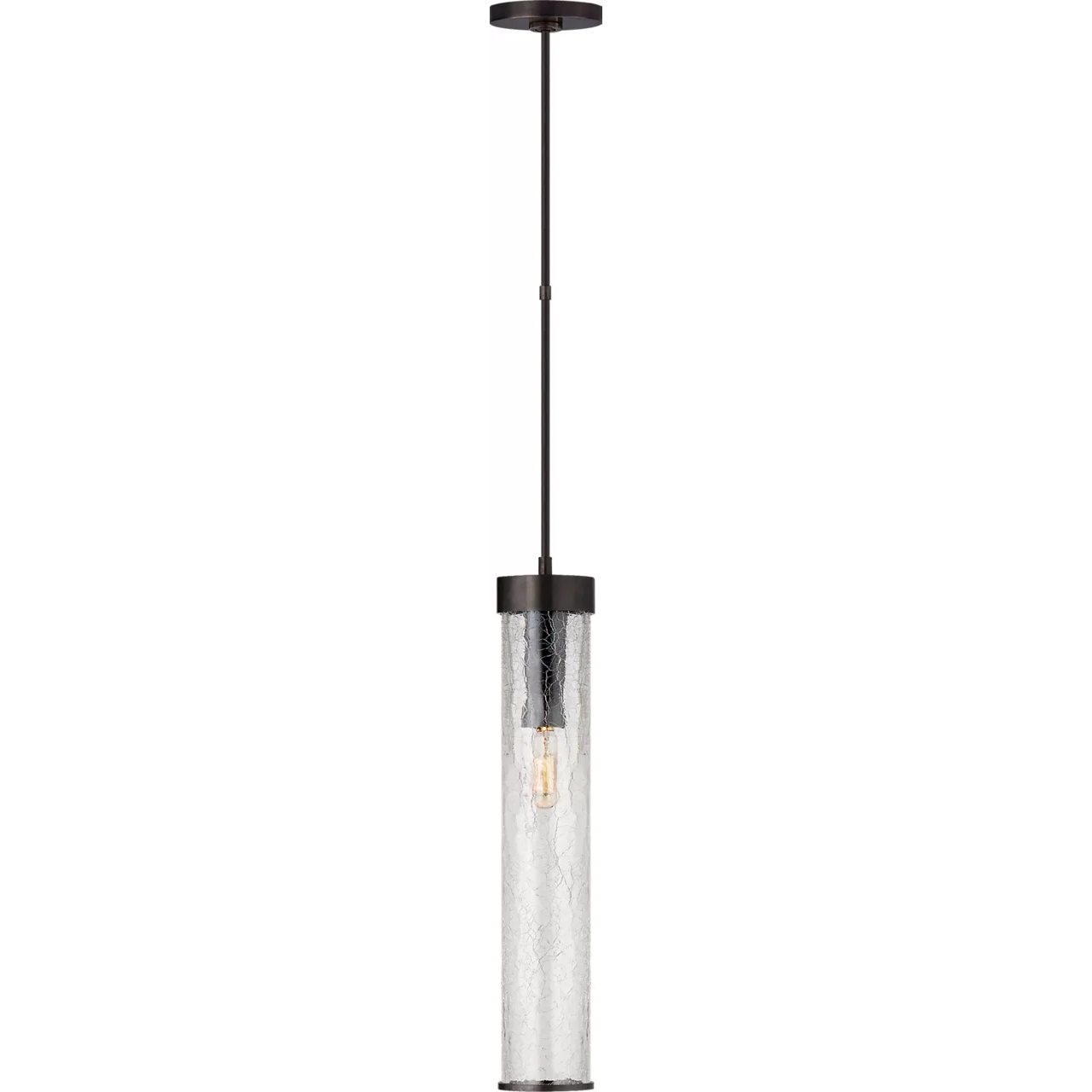 Kelly Wearstler Liaison 1 Light 3.5 inch Bronze Pendant Ceiling Light in Crackle Glass