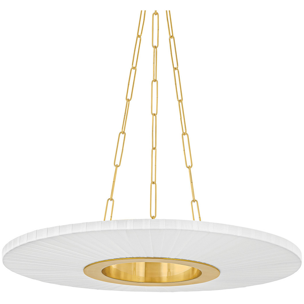 Prattsburgh LED 30 inch Aged Brass Chandelier Ceiling Light