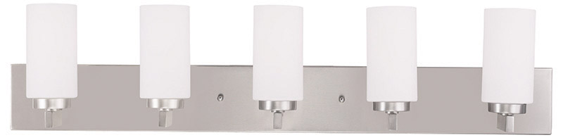 West Lake 5 Light 35 inch Brushed Nickel Bath Vanity Wall Light