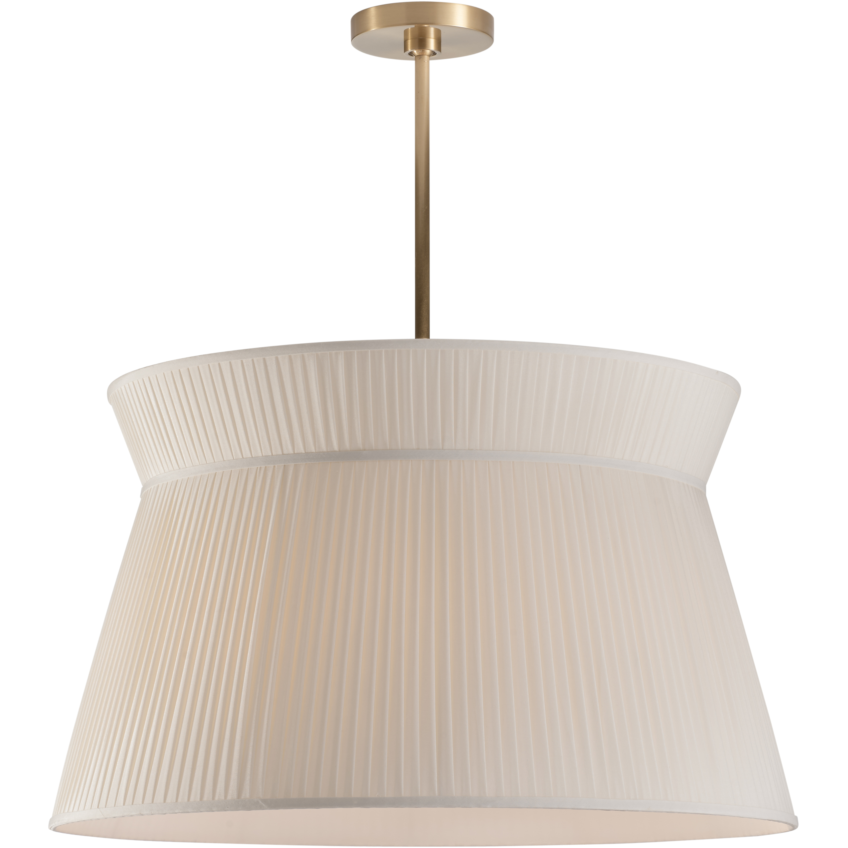 Maria 6 Light 30 inch White/Cream and Gold Pendant Ceiling Light