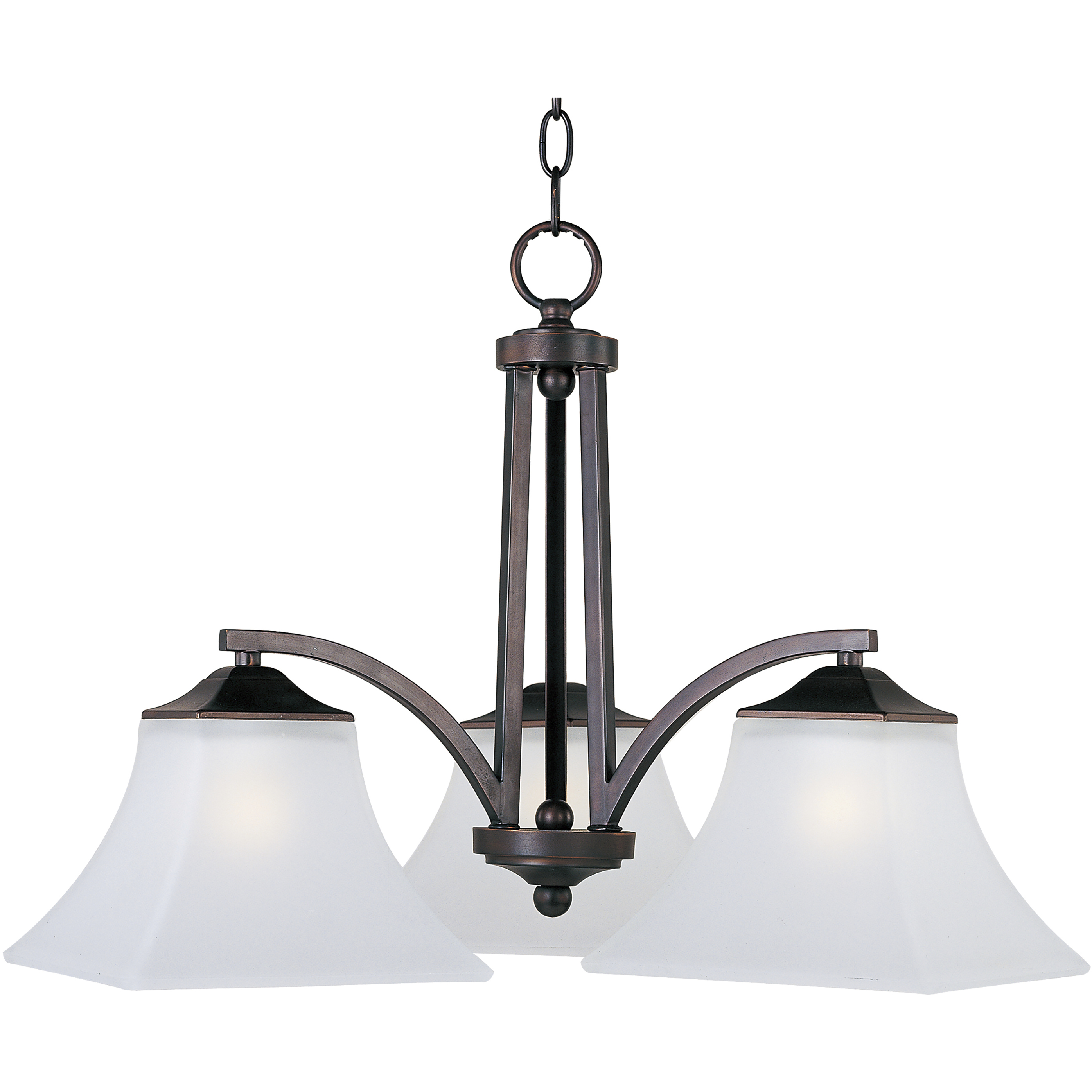 Aurora 3 Light 22.5 inch Oil Rubbed Bronze Down Light Chandelier Ceiling Light