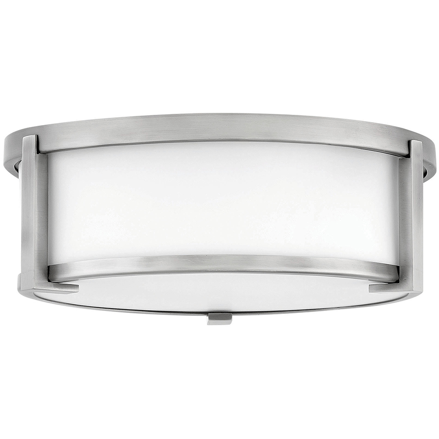 Lowell 2 Light 13.25 inch Antique Nickel Indoor Flush Mount Ceiling Light