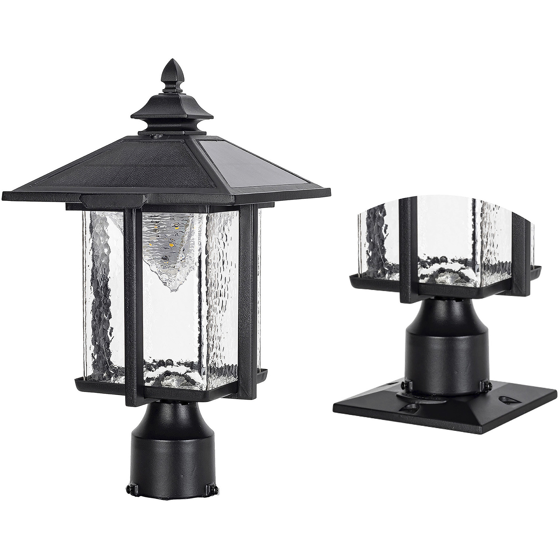 Casita 1 Light 15.25 inch Black Post Light, Solar