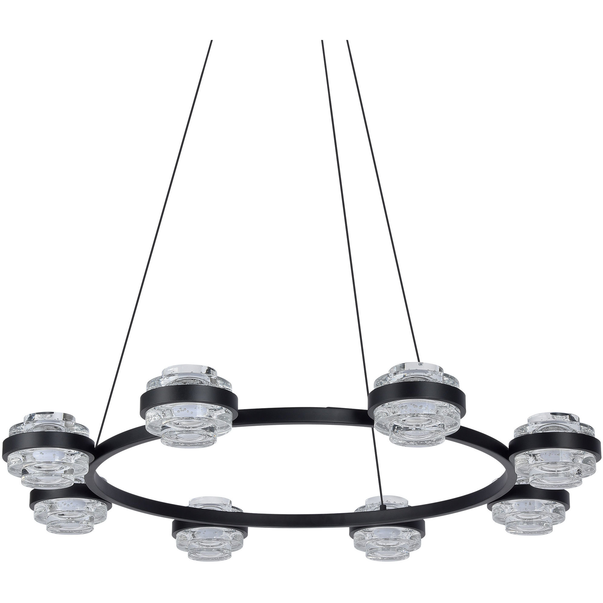 Milano Series 33.25 inch Black Chandelier Ceiling Light, Artisan Collection