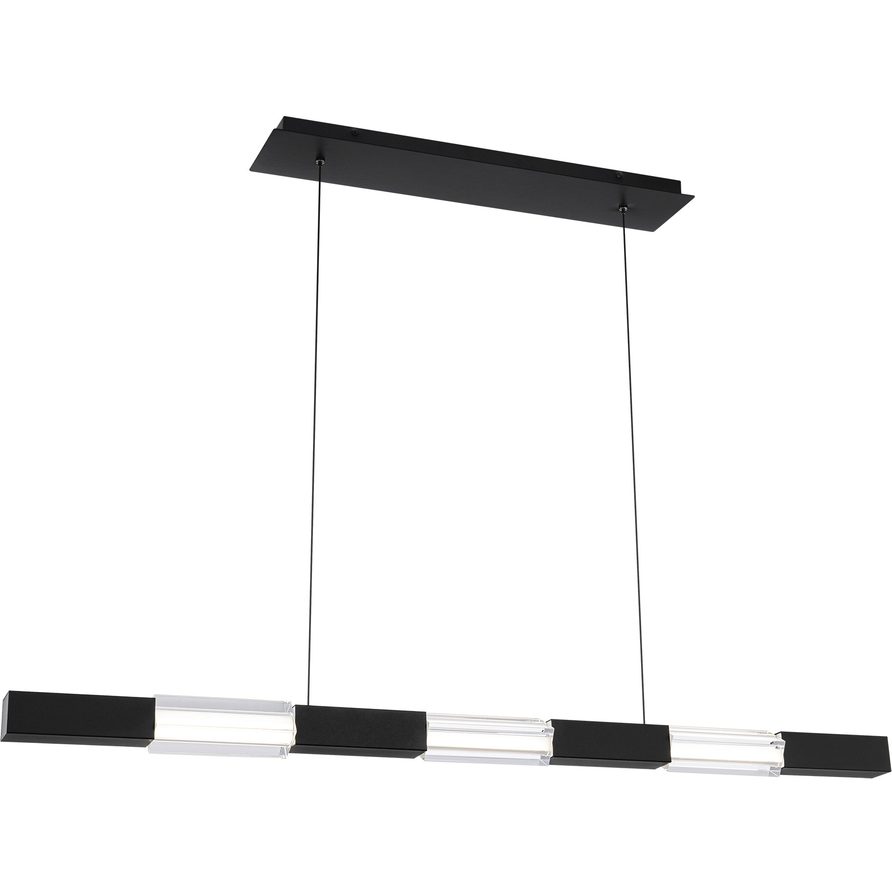 Super Star LED 47 inch Black Linear Pendant Ceiling Light, dweLED