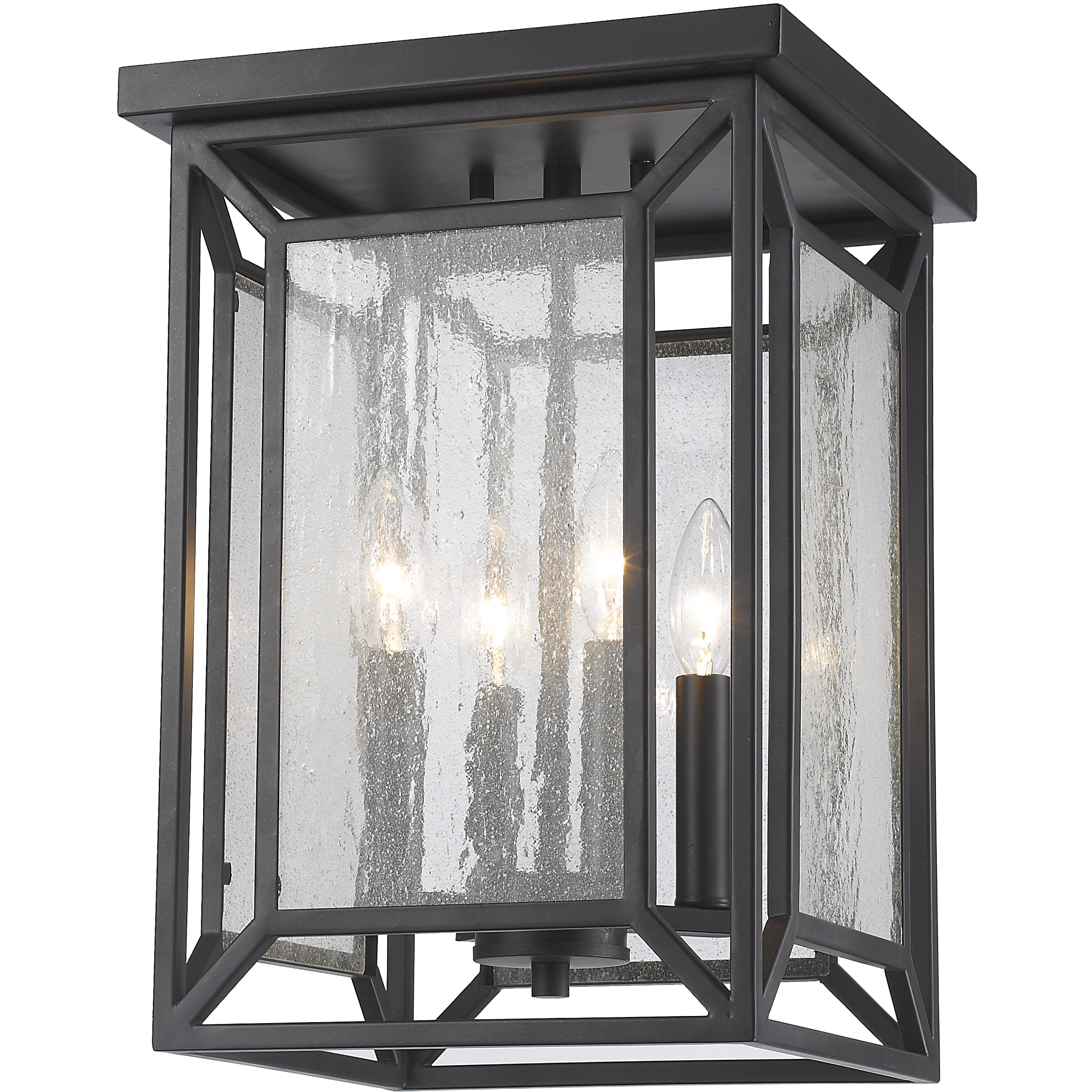 Braum 4 Light 10.2 inch Bronze Flush Mount Ceiling Light