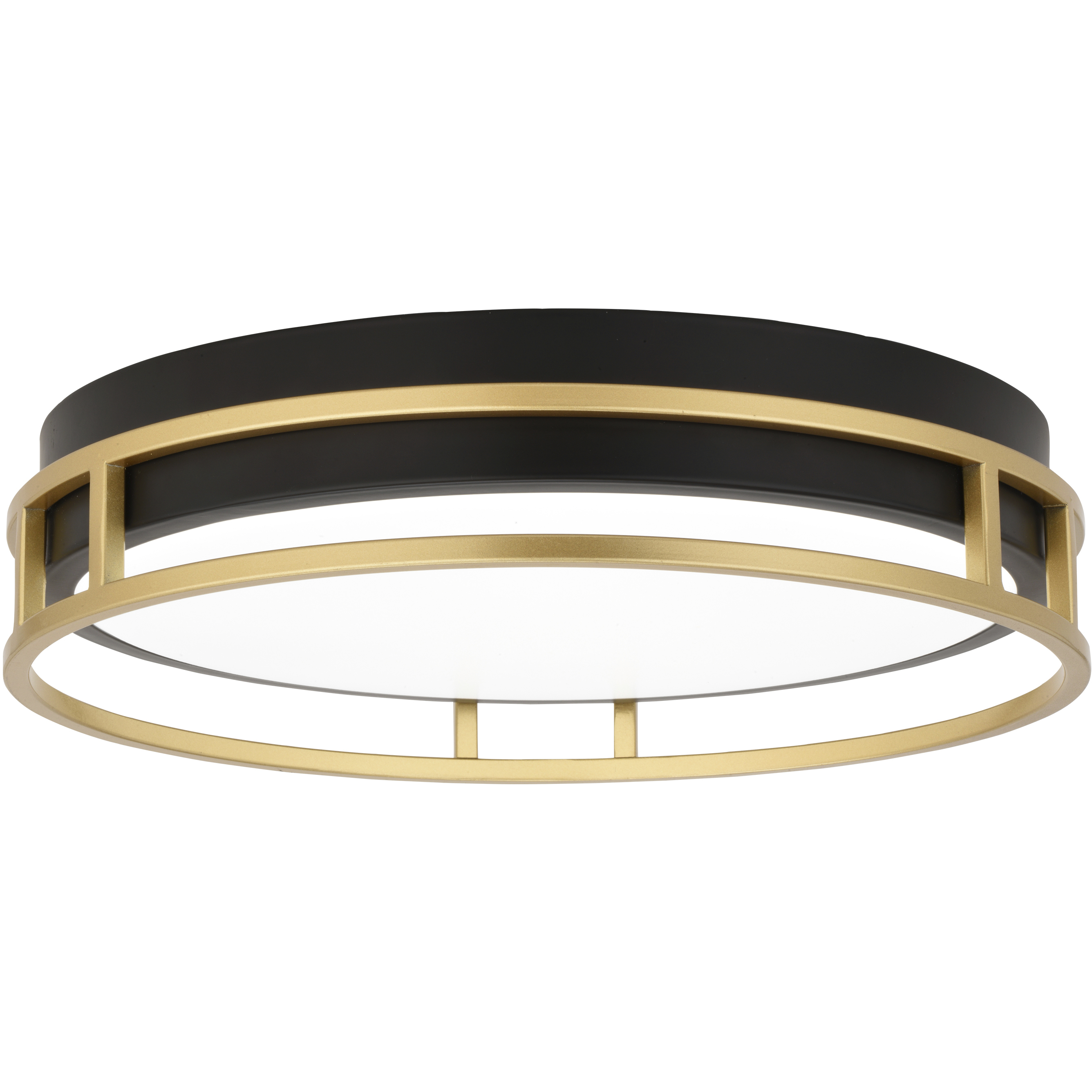 Northgate 1 Light 13 inch Matte Black and Satin Gold Flush Mount Ceiling Light