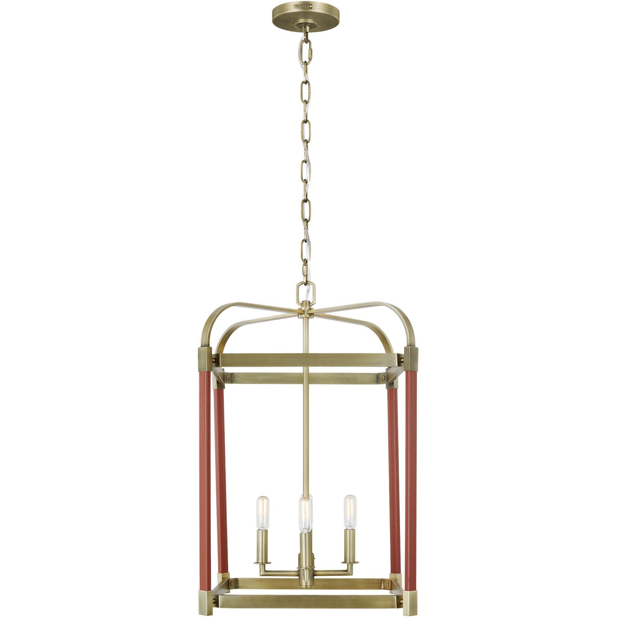 Hadley 4 Light 15.75 inch Time Worn Brass Pendant Ceiling Light