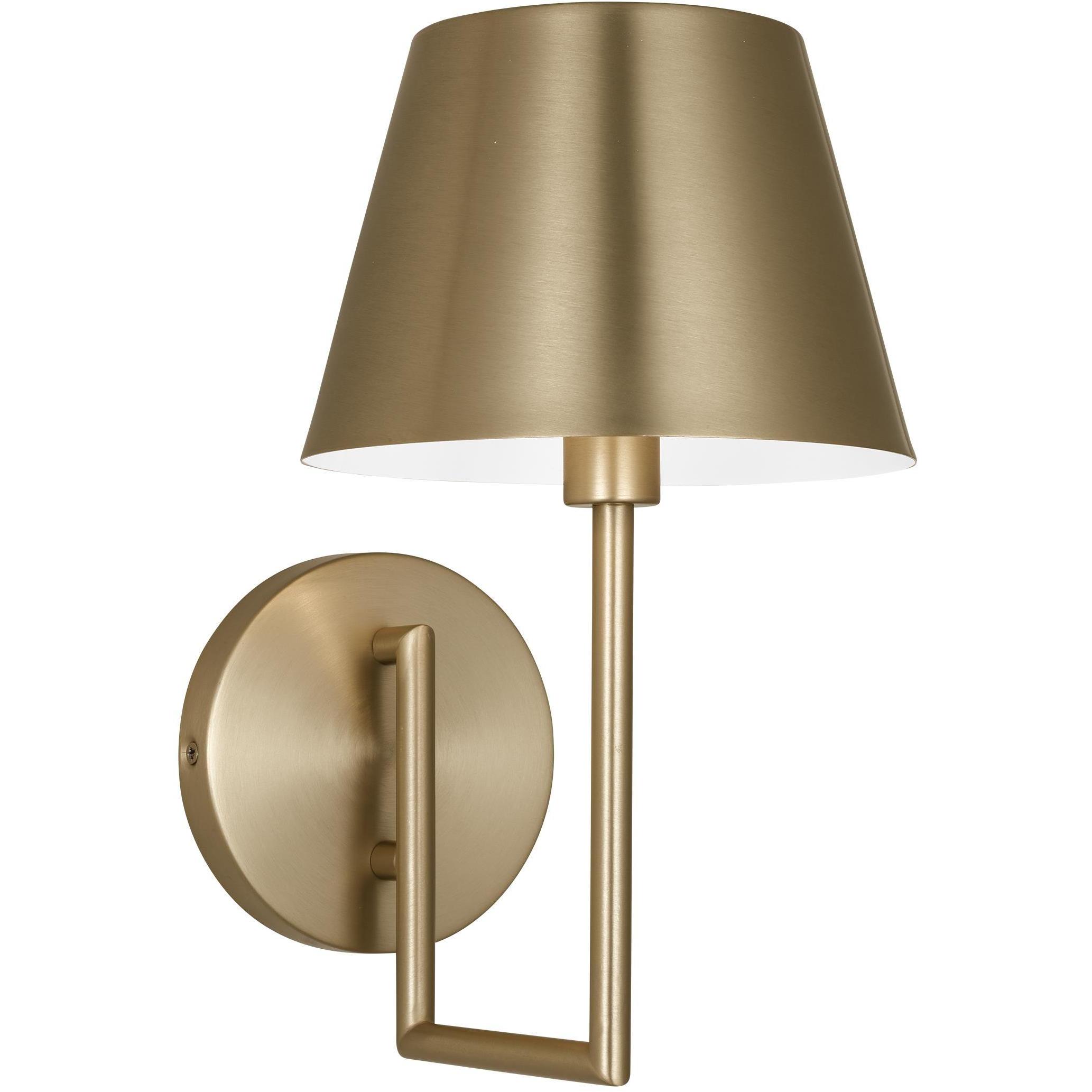 Drew & Jonathan Ender 1 Light 7 inch Satin Brass Sconce Wall Light, Small