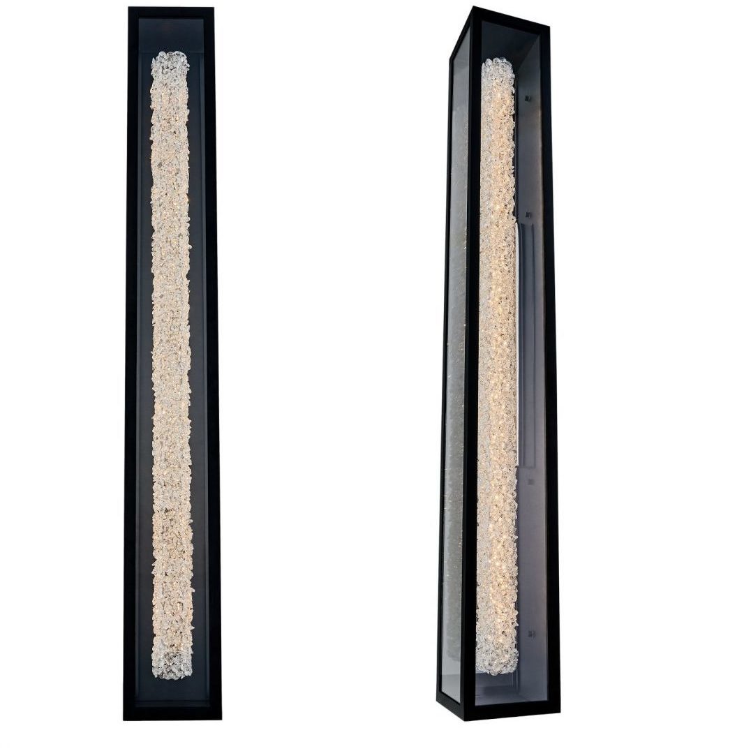 Lina Esterno 51 inch Matte Black Outdoor Wall Sconce