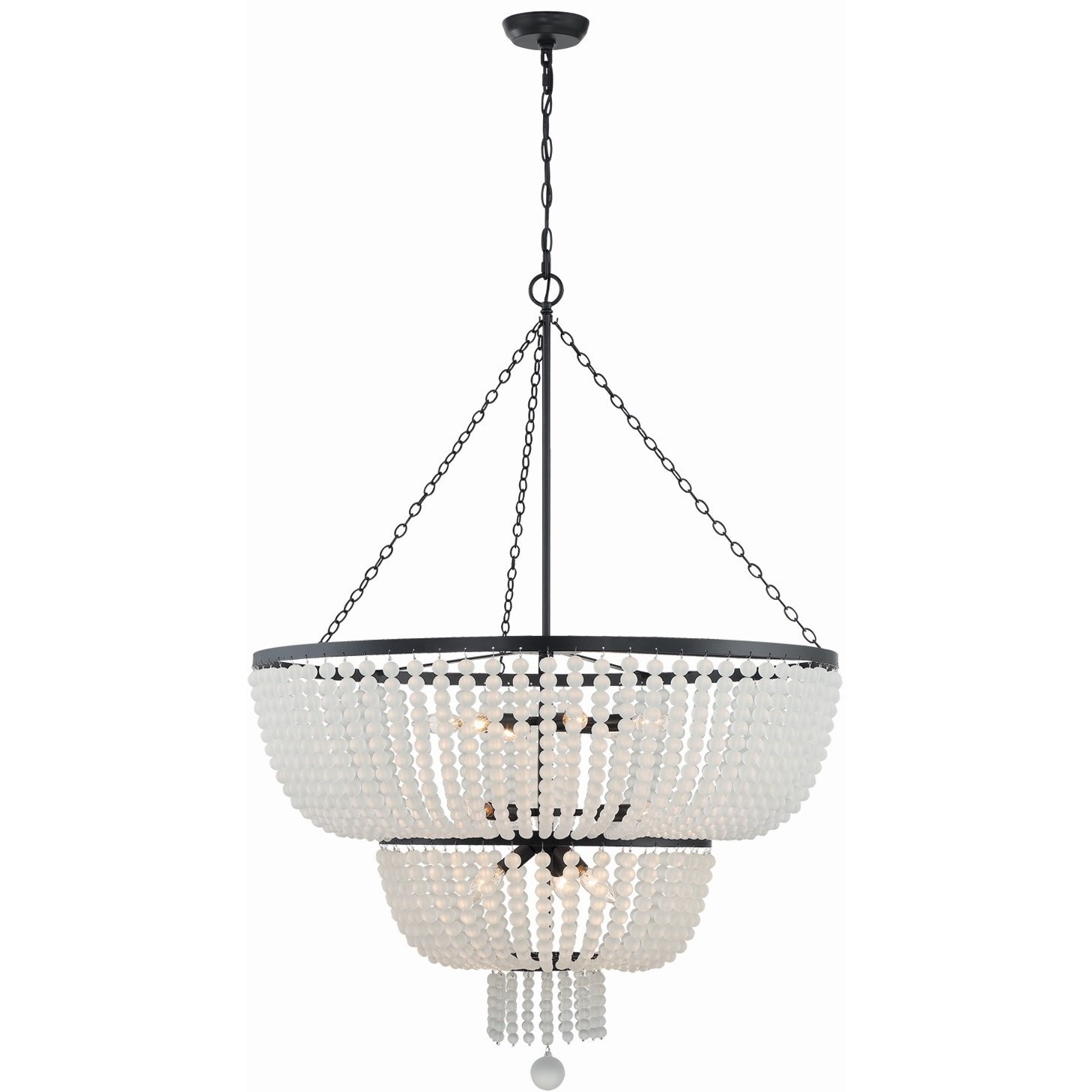 Rylee 12 Light 32 inch Matte Black Chandelier Ceiling Light