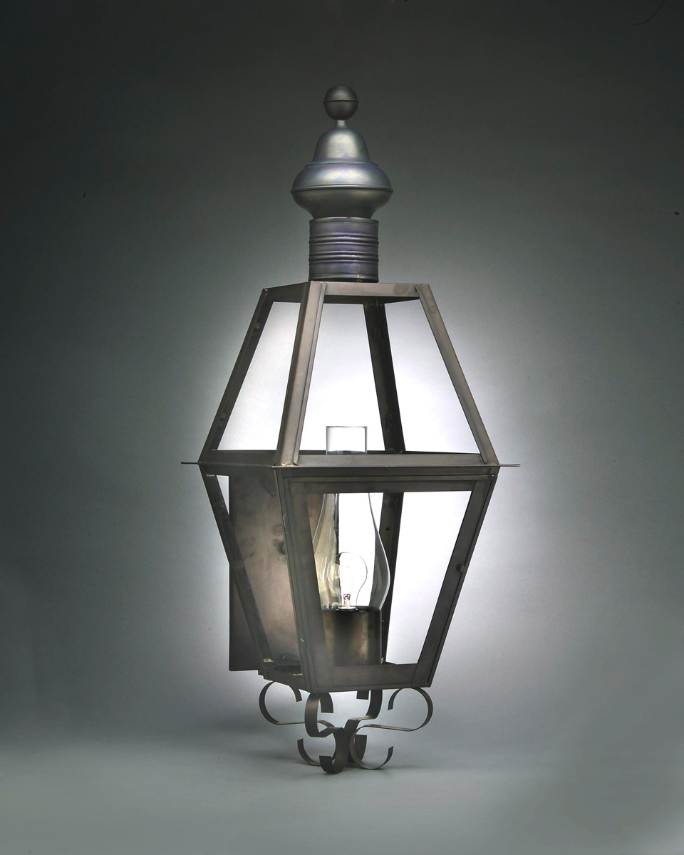 Boston 3 Light 39.5 inch Dark Antique Brass Outdoor Wall Light in Clear Seedy Glass, Three 60W Candelabra