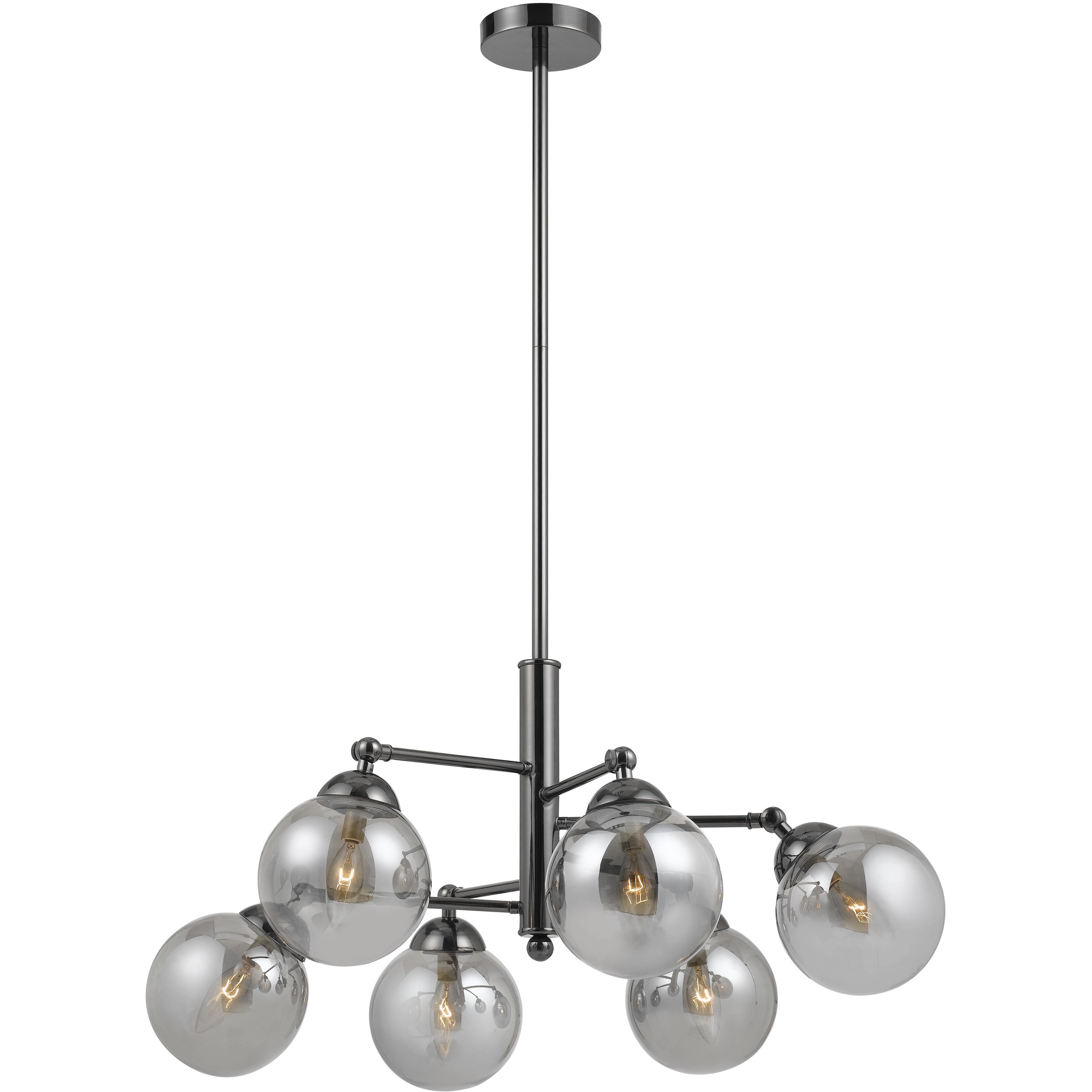 Prato 6 Light 32 inch Gun Metal Chandelier Ceiling Light