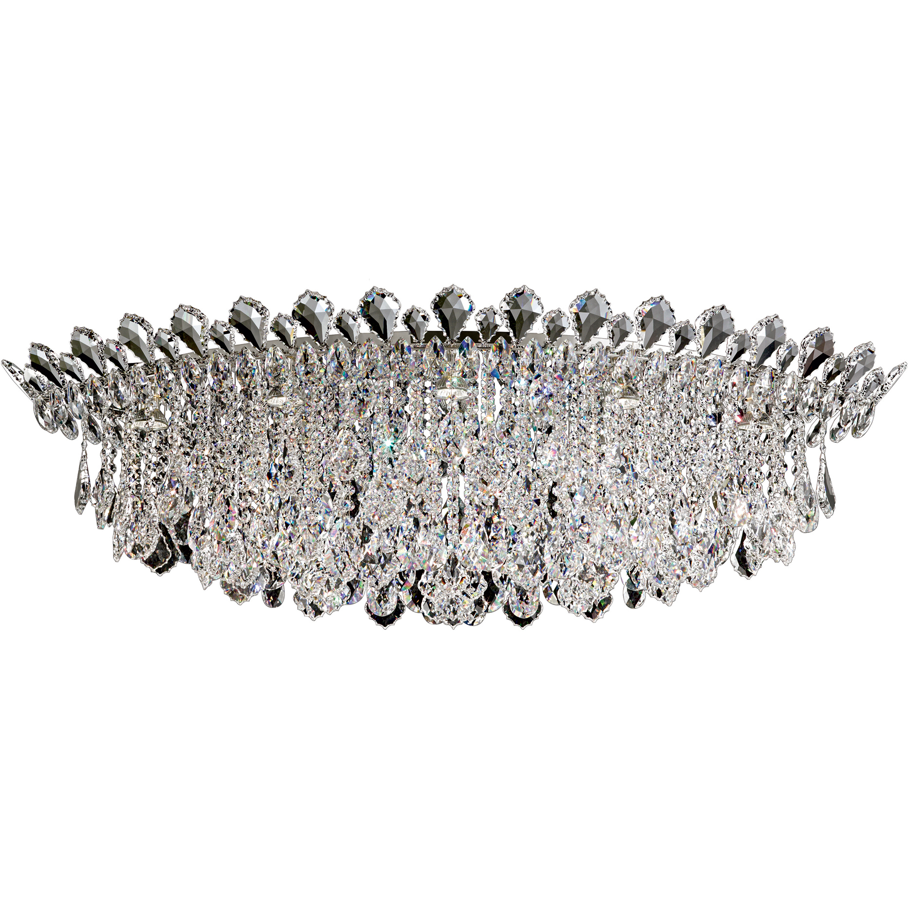Trilliane Strands 8 Light 25 inch Polished Stainless Steel Flush Mount Ceiling Light in Radiance