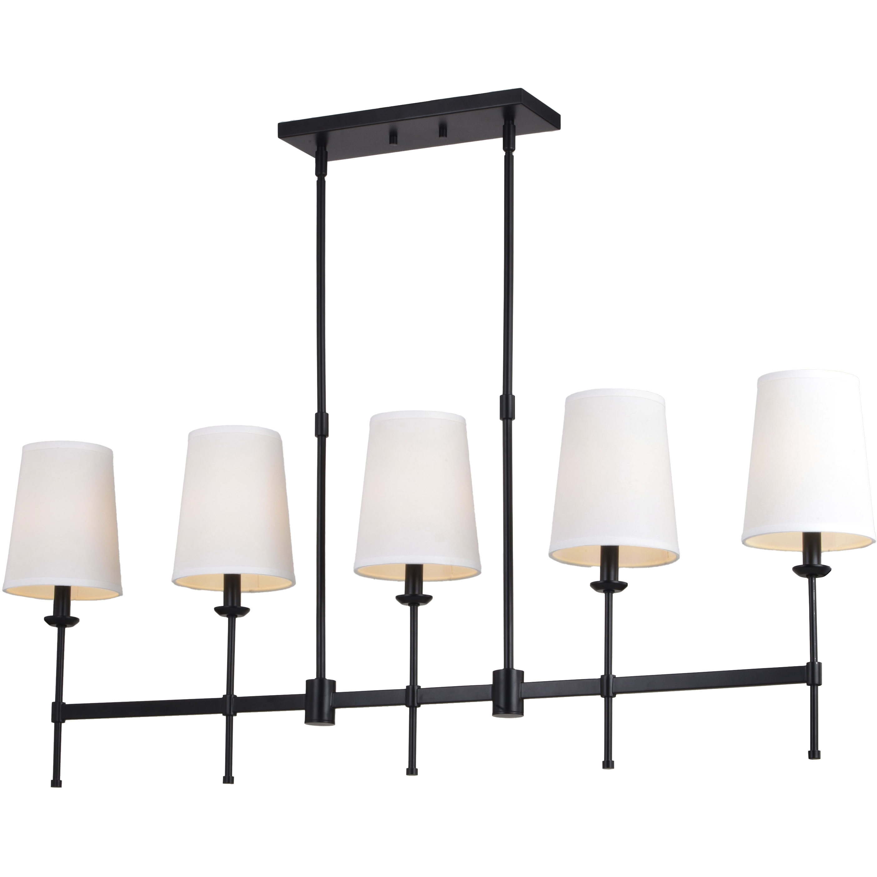 Camden LED 45.6 inch Matte Black Linear Chandelier Ceiling Light