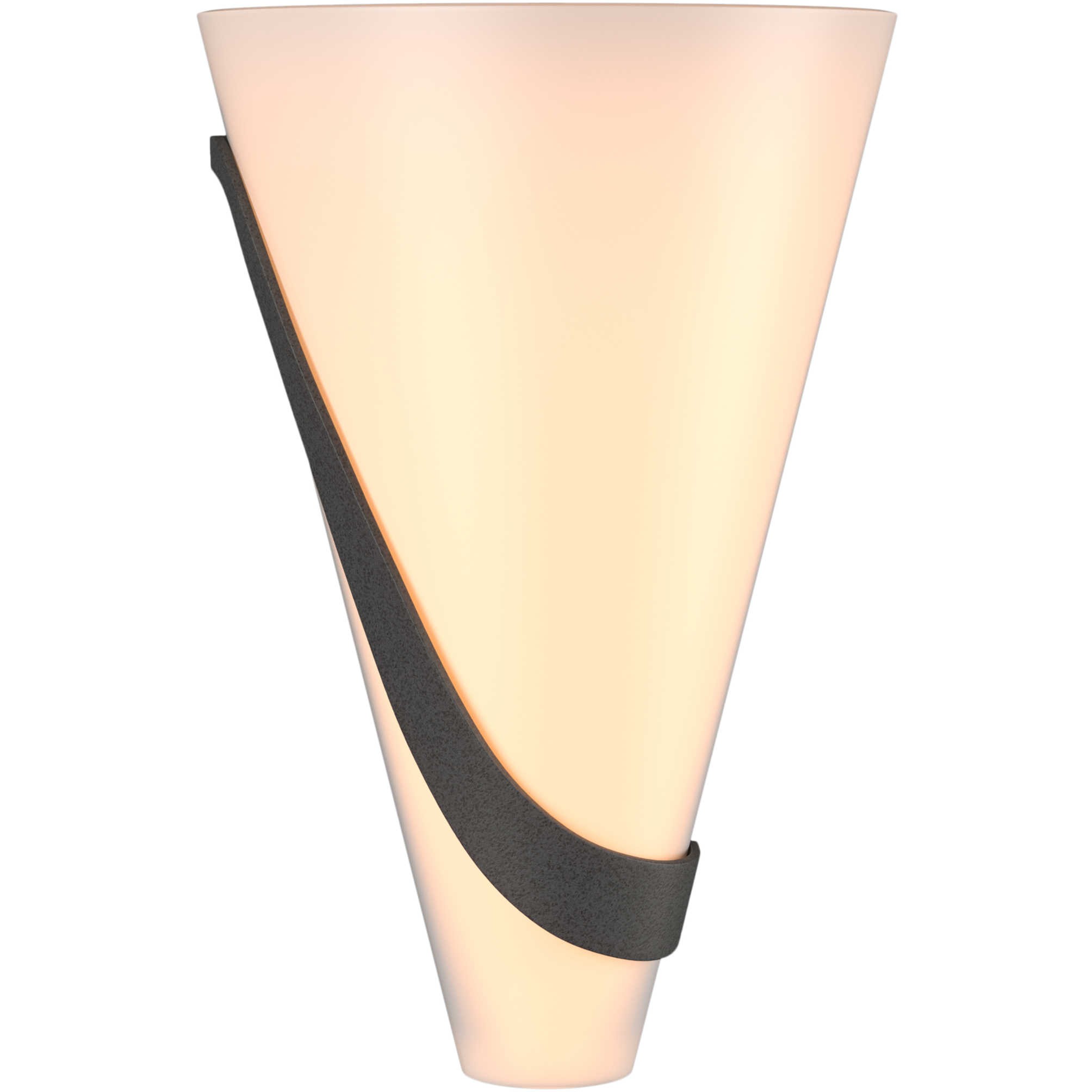 Half Cone 2 Light 8 inch Natural Iron Sconce Wall Light, Left