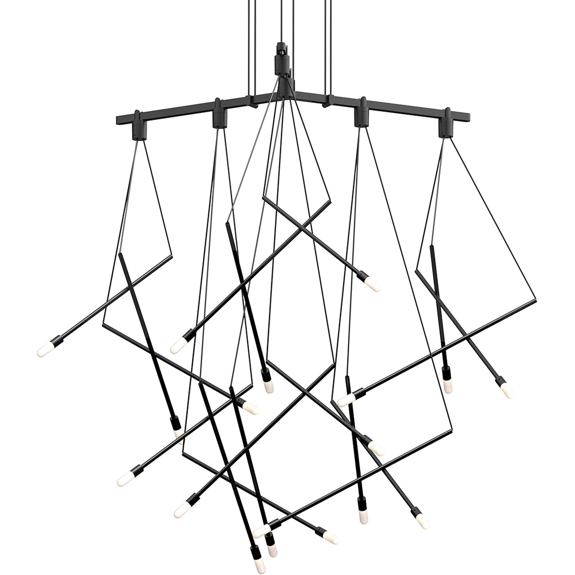 Suspenders LED 32 inch Satin Black Suspension Ceiling Light