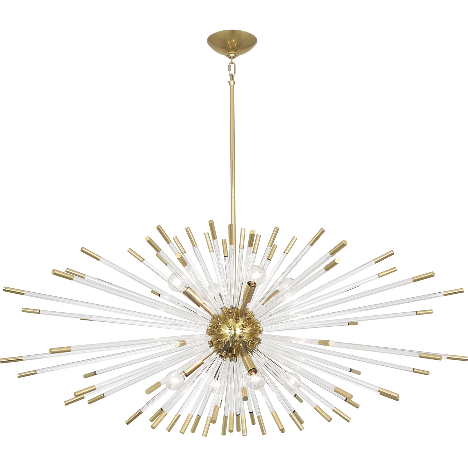 Andromeda 8 Light 45.75 inch Modern Brass Chandelier Ceiling Light