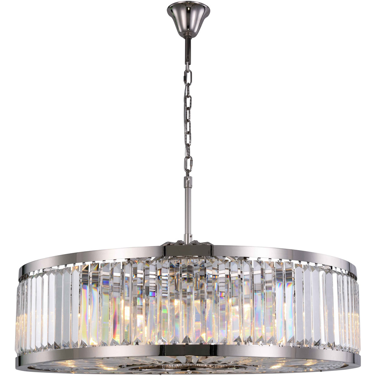 Chelsea 10 Light 43.5 inch Polished Nickel Chandelier Ceiling Light in Clear, Urban Classic