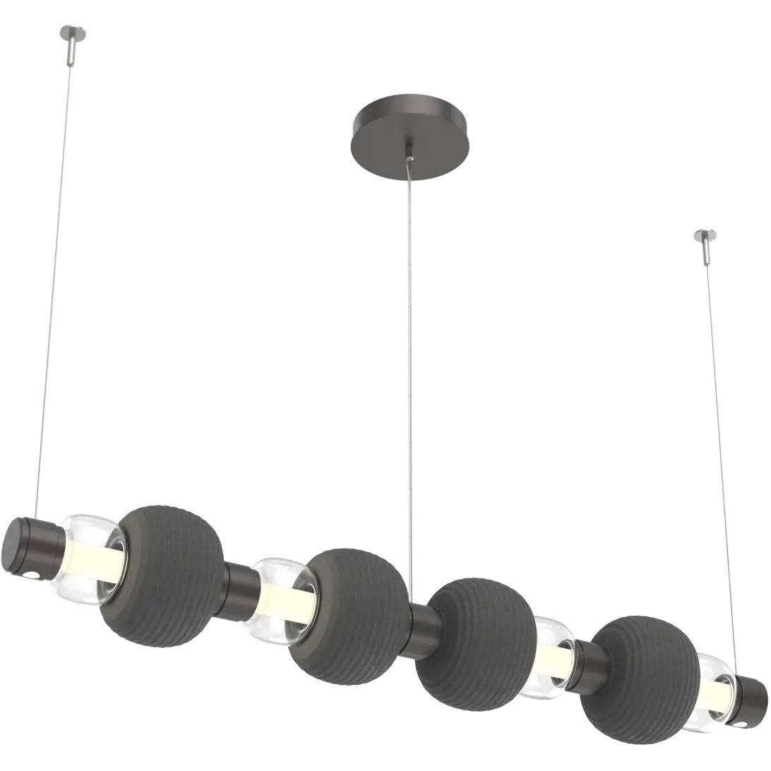 Torno Mandrel LED 53.3 inch Graphite with Charcoal Linear Chandelier Ceiling Light
