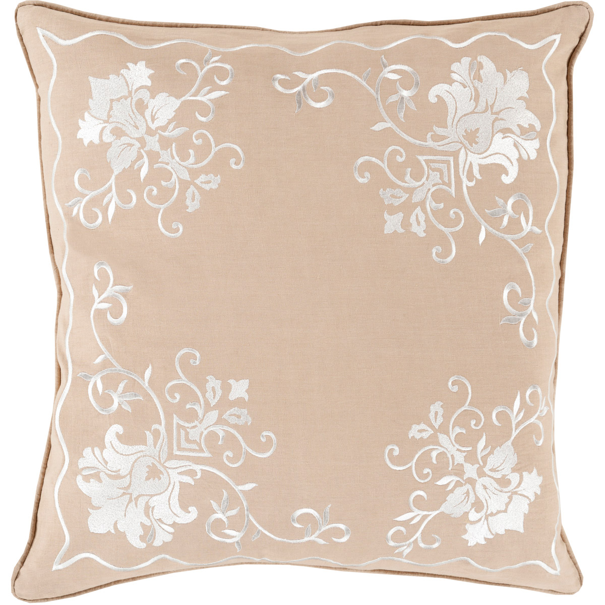 Eloise 18 inch White, Camel Pillow Kit