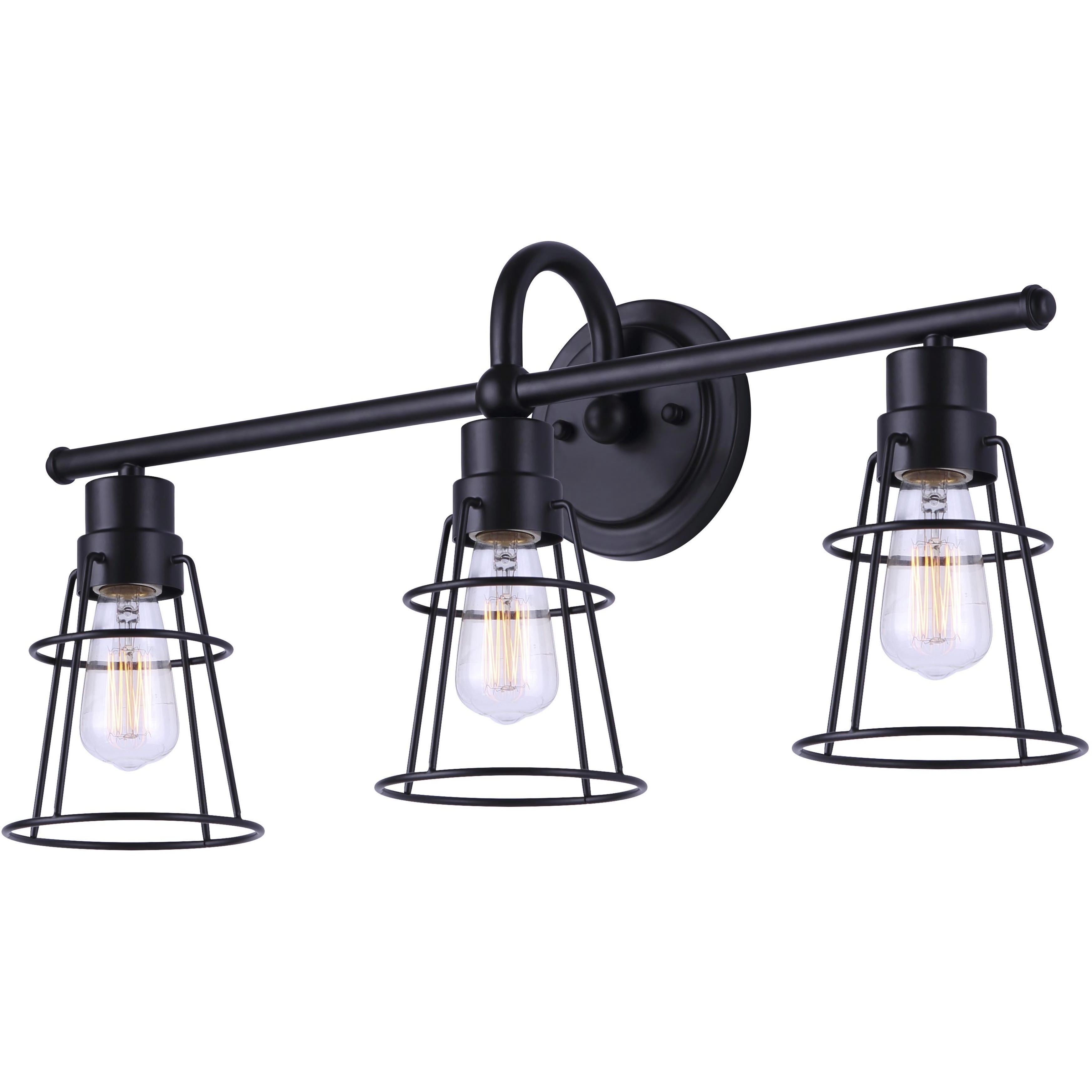 Dree 3 Light 24 inch Black Vanity Light Wall Light