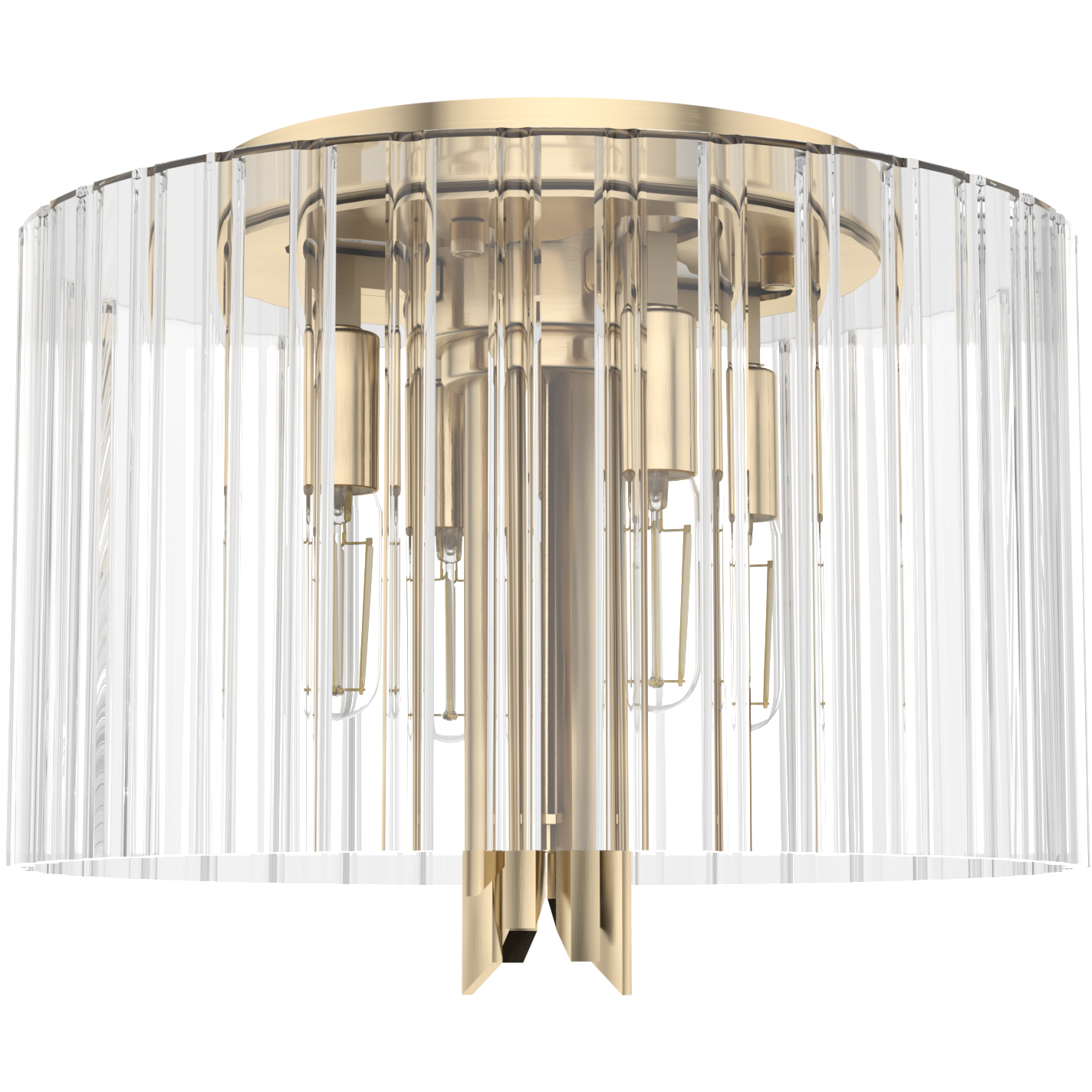 Gatz 4 Light 9.75 inch Alturas Gold Flush Mount Ceiling Light