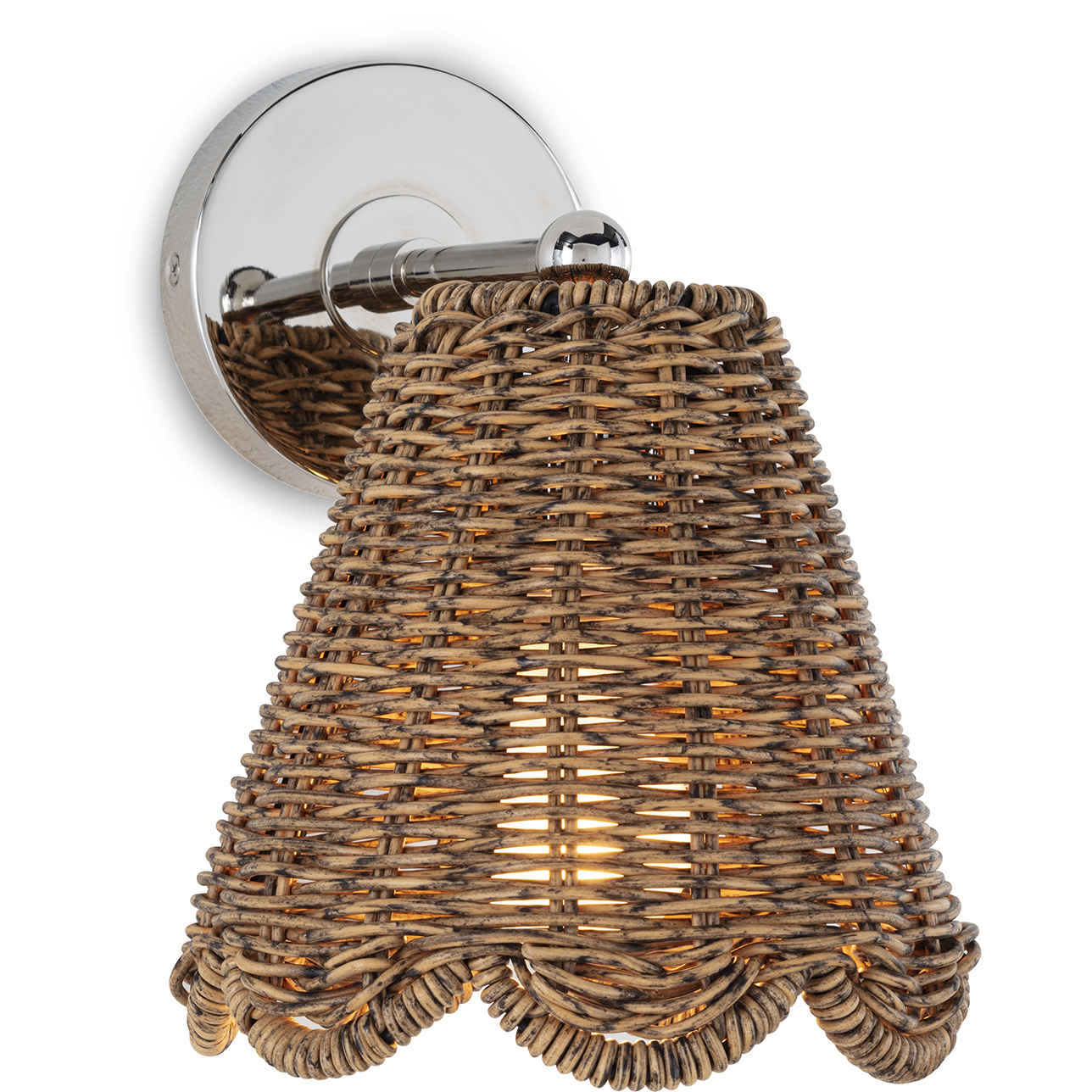 Kismet 1 Light 7.5 inch Polished Nickel Wall Sconce Wall Light, Hanging