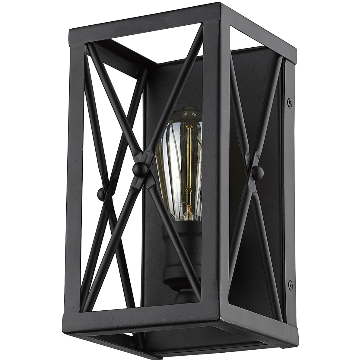 Brooklyn 1 Light 6 inch Matte Black Sconce Wall Light