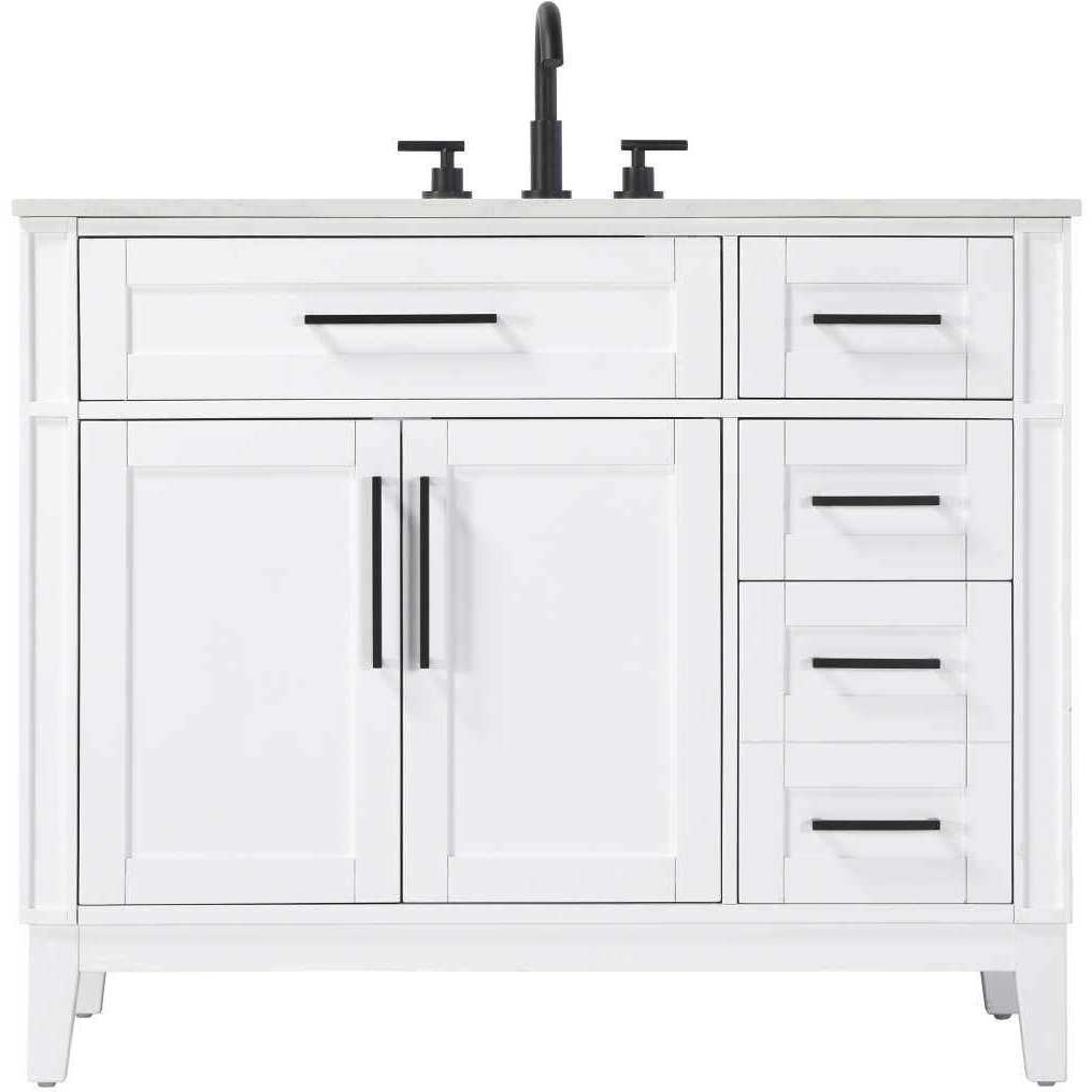 Virginia 42 X 35 inch White Bathroom Vanity Cabinet