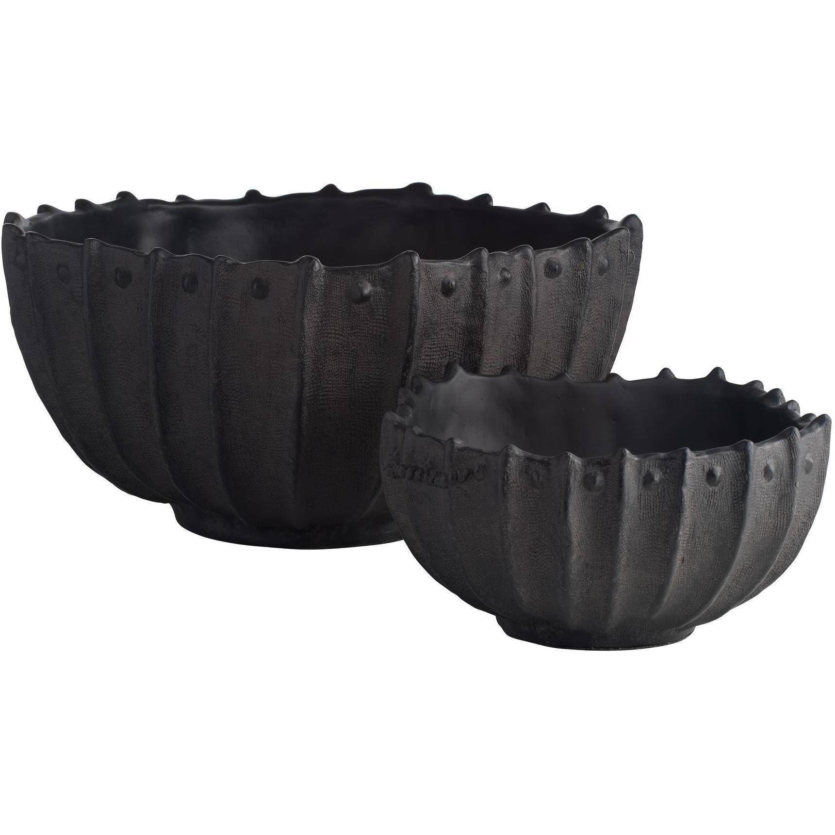 Neushoorn Ebony Centerpieces, Set of 2