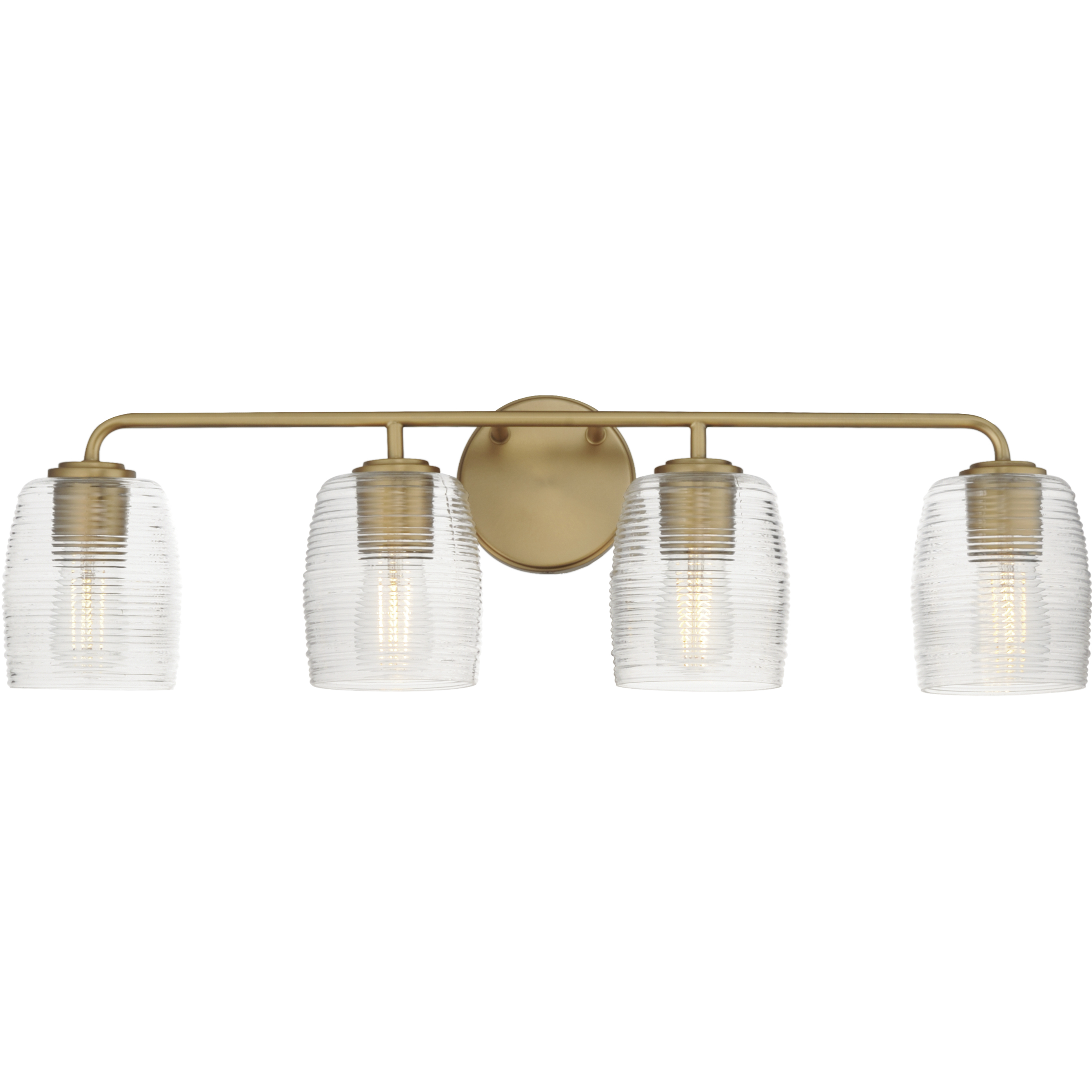 Honey 4 Light 30.5 inch Natural Aged Brass Bath Vanity Wall Light