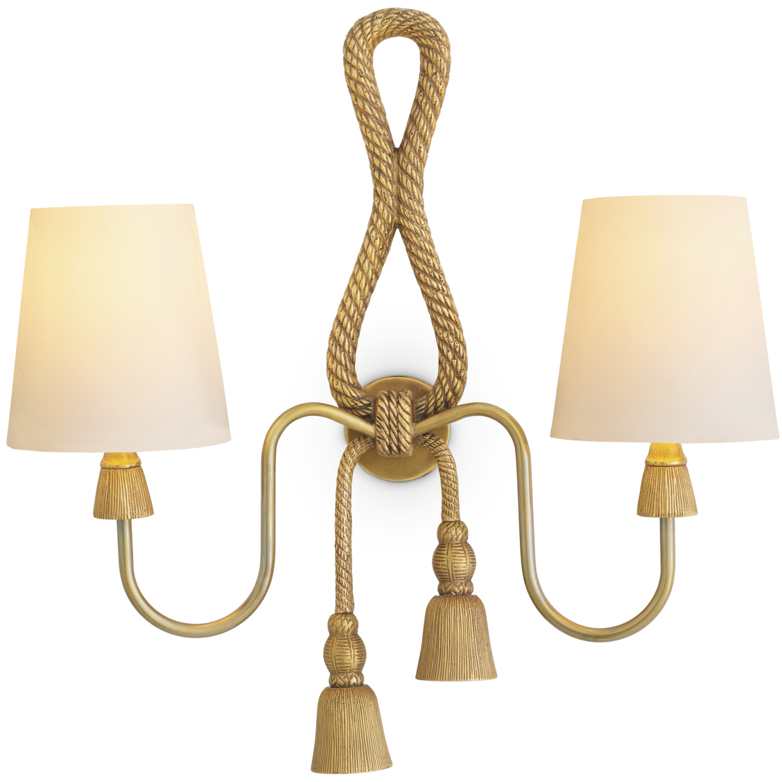 Tropez 2 Light 19.29 inch Vintage Brass Wall Lamp Wall Light