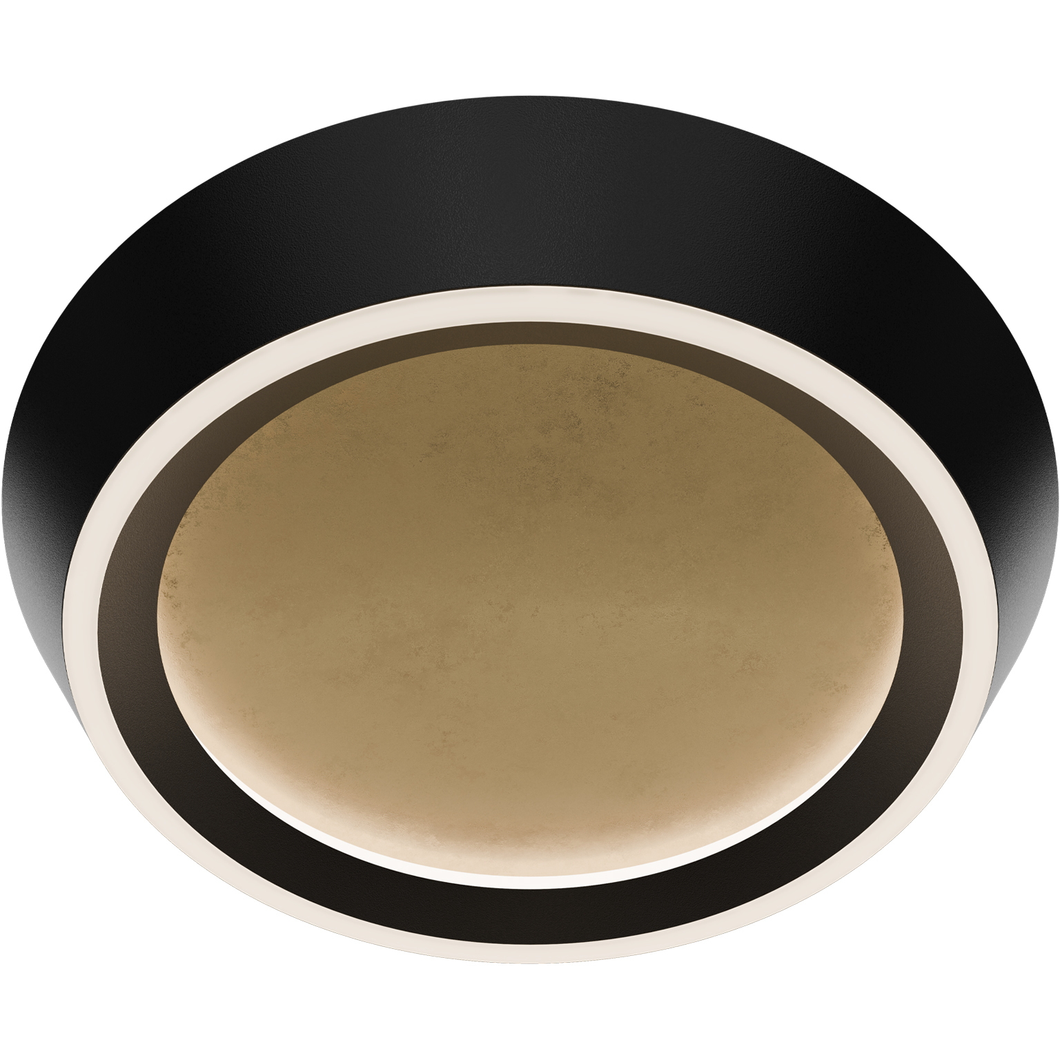 Tinzel LED 18 inch Black and Gold Leaf Flush Mount Ceiling Light in 3000K