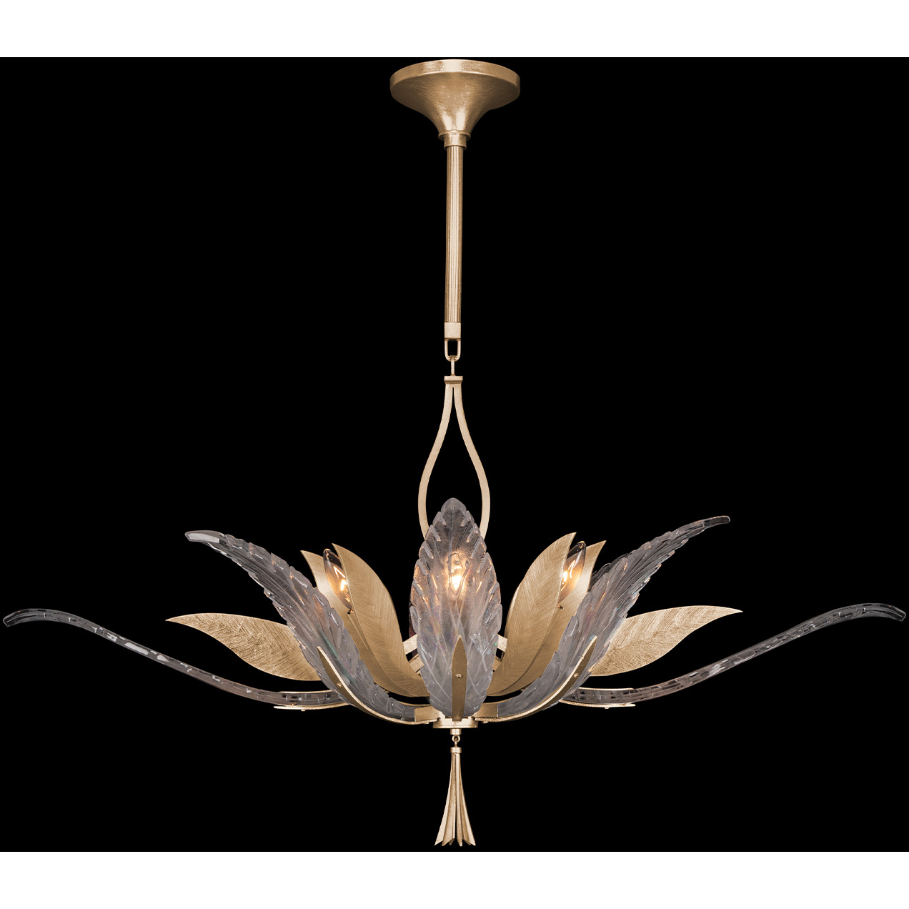 Plume 8 Light 40 inch Gold Pendant Ceiling Light