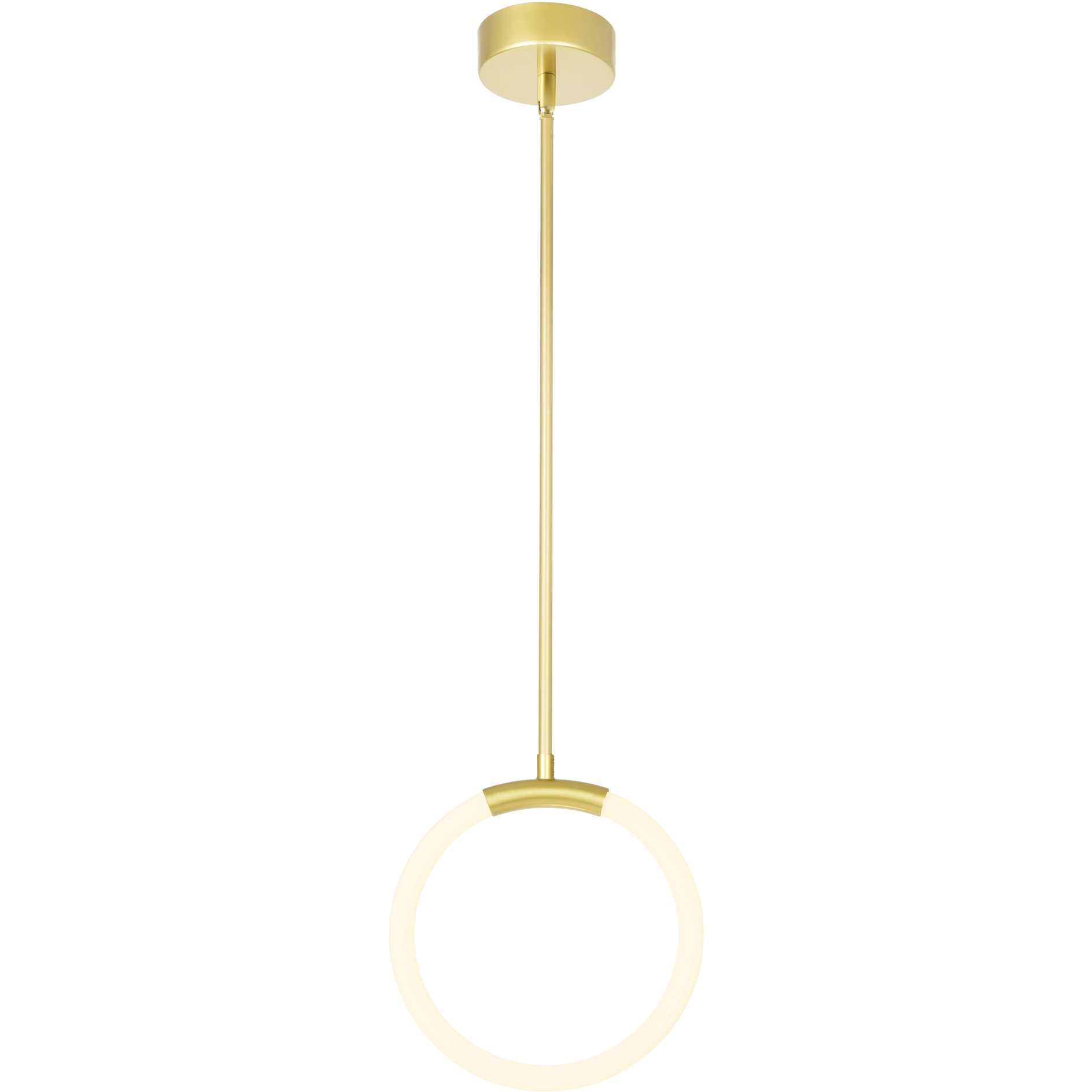 Hoops LED 5 inch Satin Gold Pendant Ceiling Light
