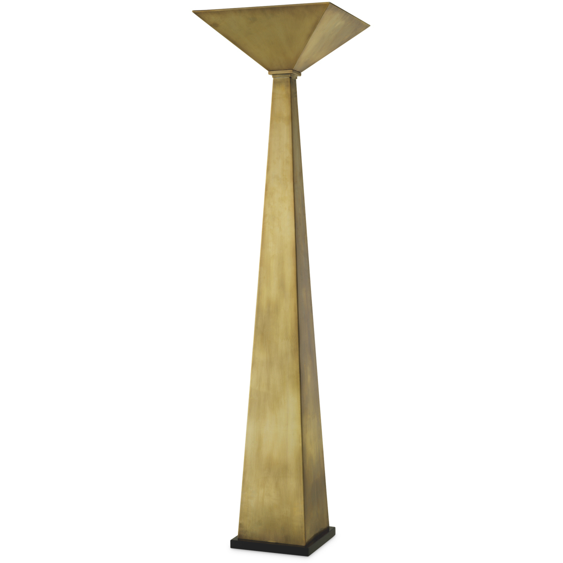 Augustus 75.2 inch 25 watt Vintage Brass and Black Granite Base Floor Lamp Portable Light
