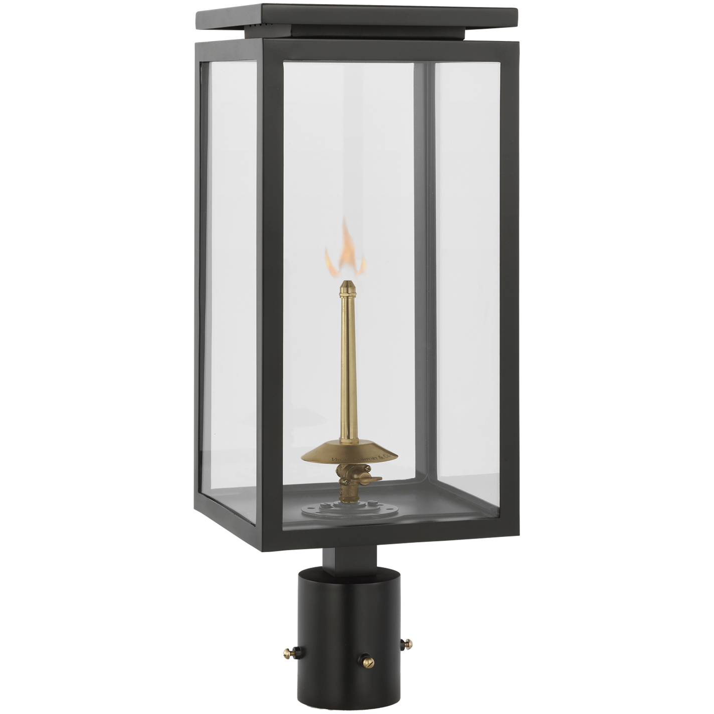 Chapman & Myers Fresno2 1 Light 21.75 inch Matte Black Outdoor Gas Post Light, Medium