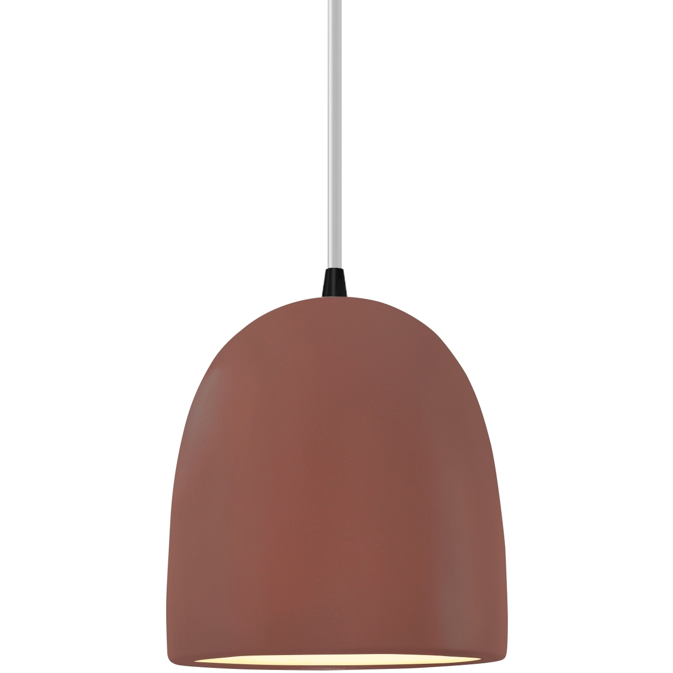 Radiance Collection LED 9 inch Matte Black and Canyon Clay and White Pendant Ceiling Light